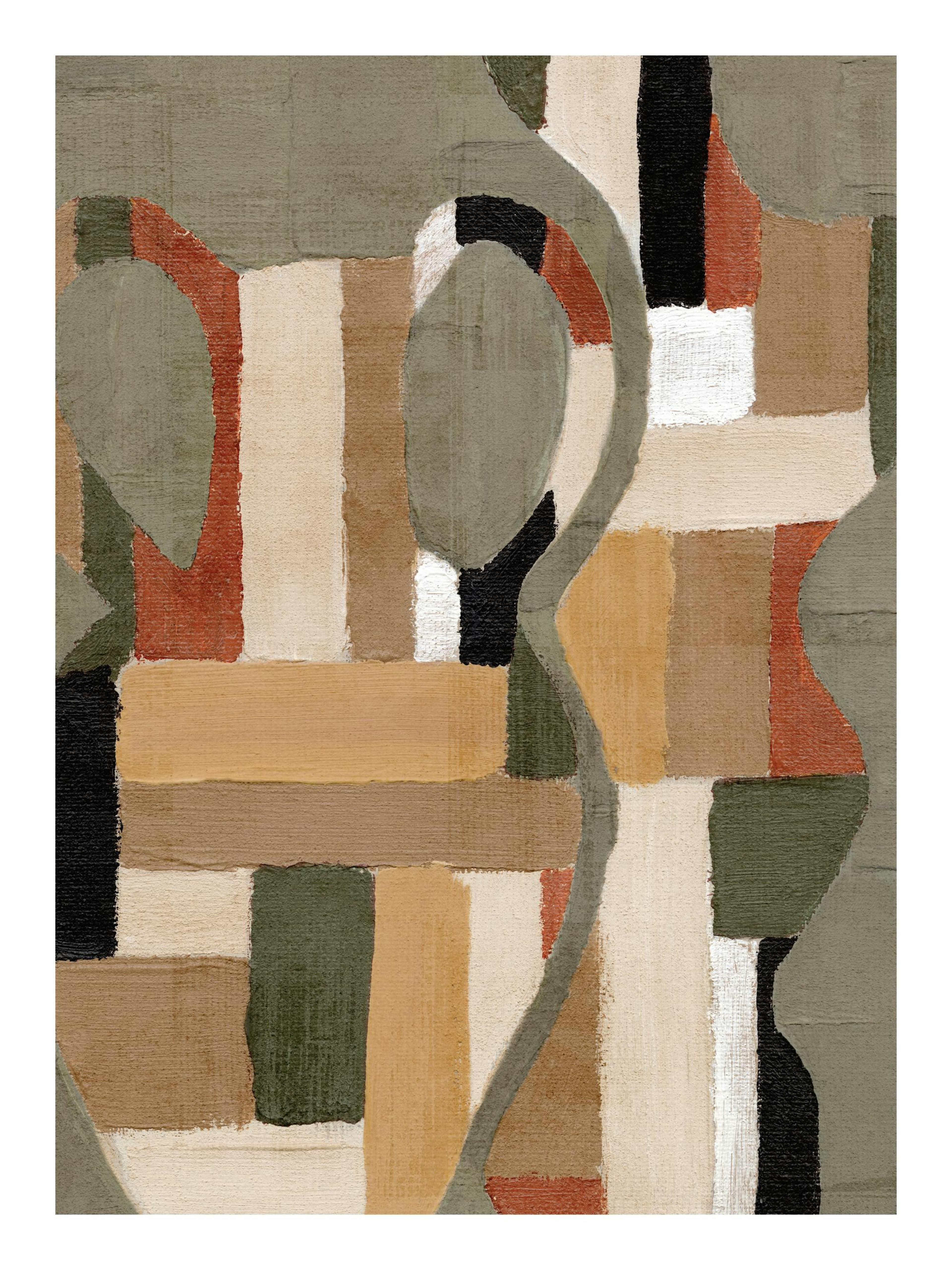 Painted Shapes No1 Print