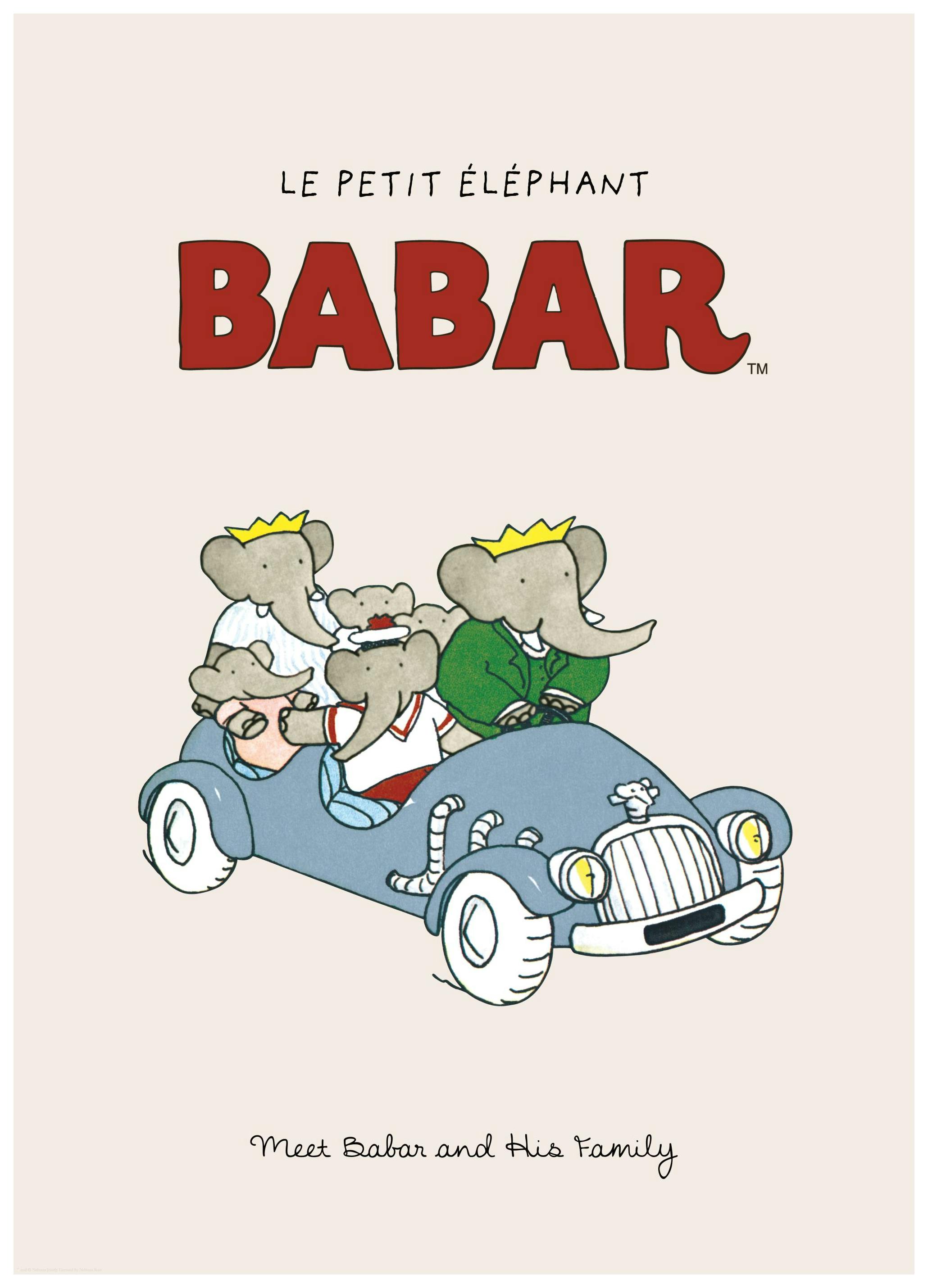 Babar - Meet Babar and His family Poster (50x70 cm) - Babar