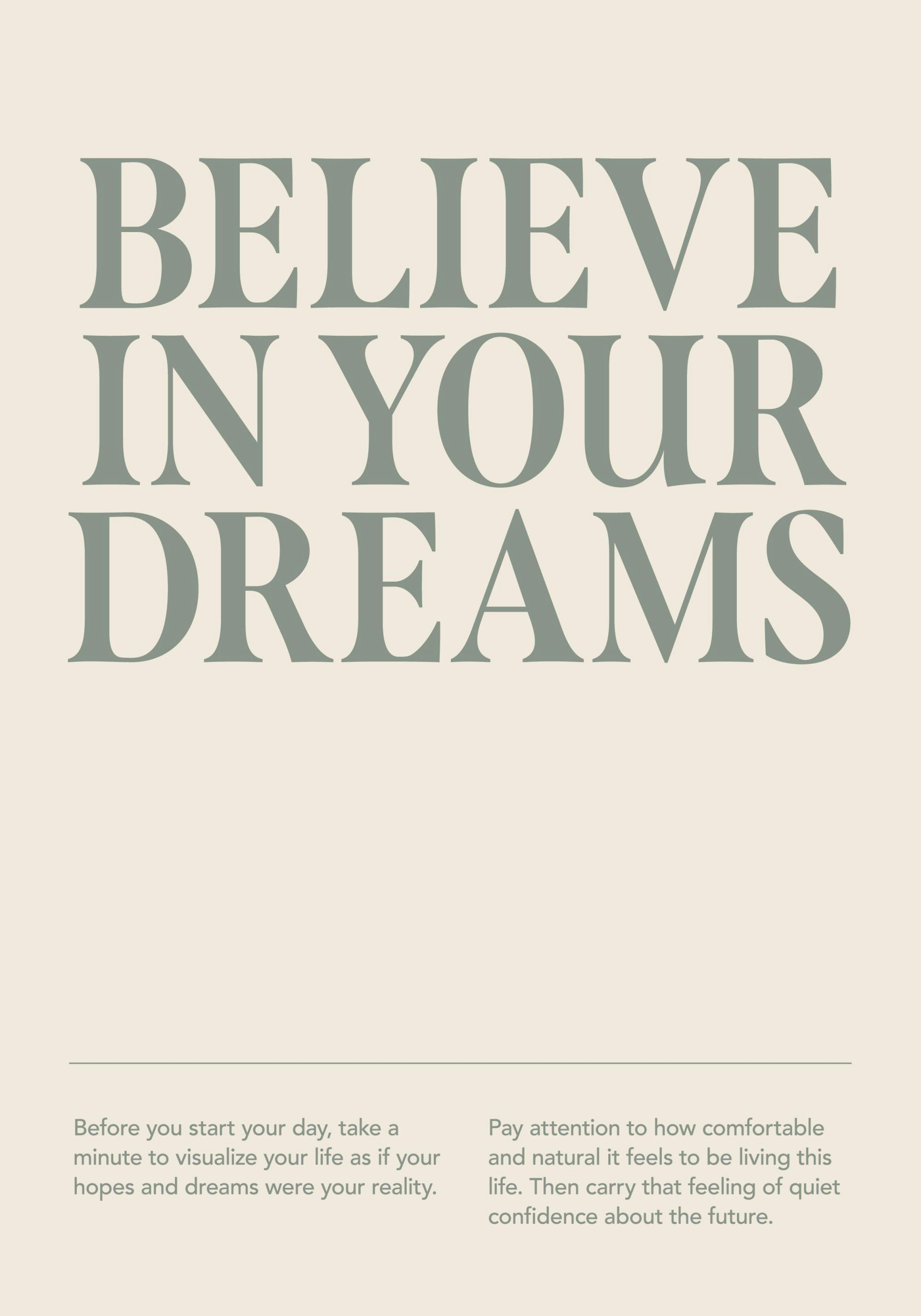 Believe In Your Dreams Poster 0