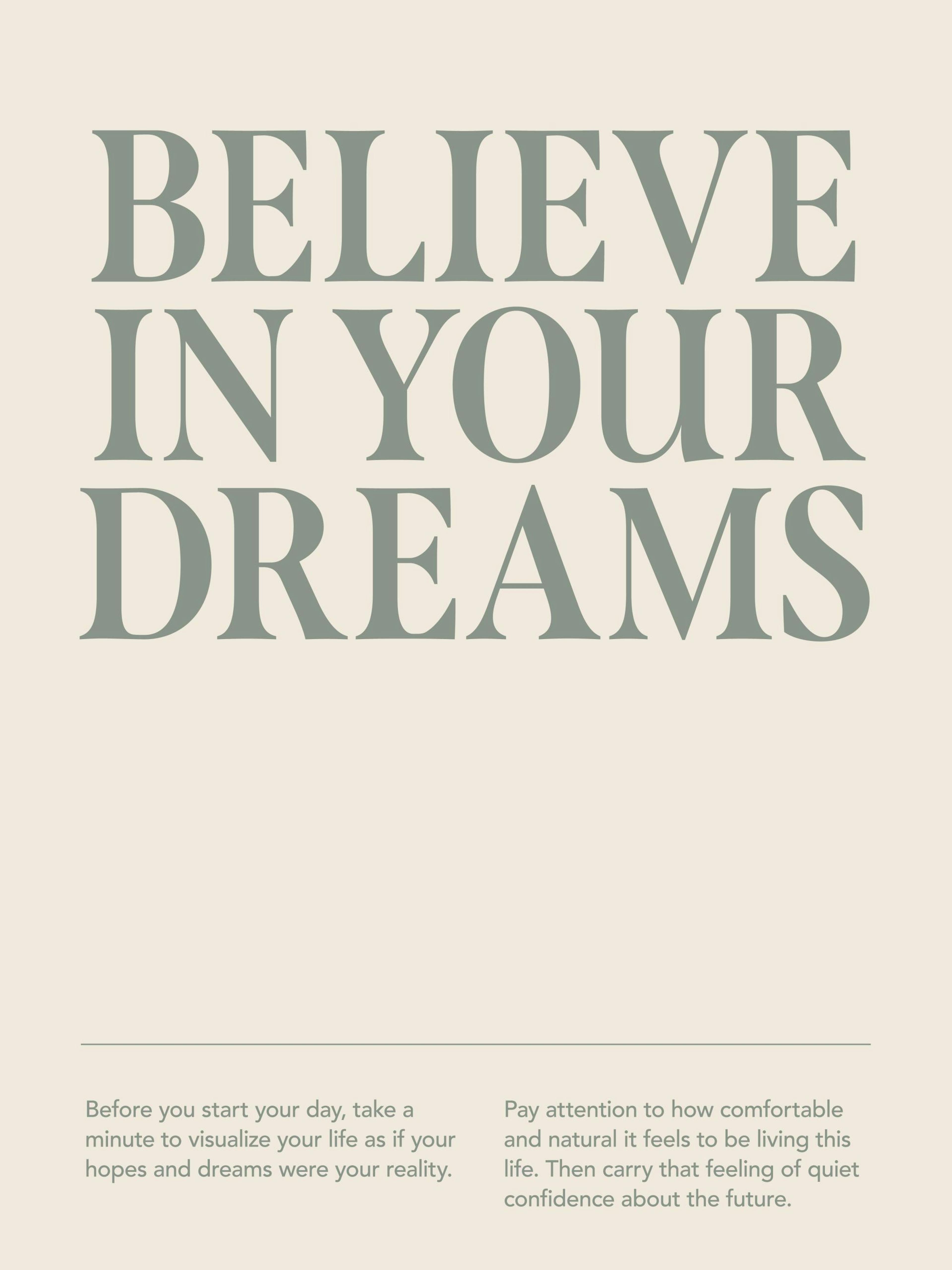 Believe In Your Dreams Affiche 0