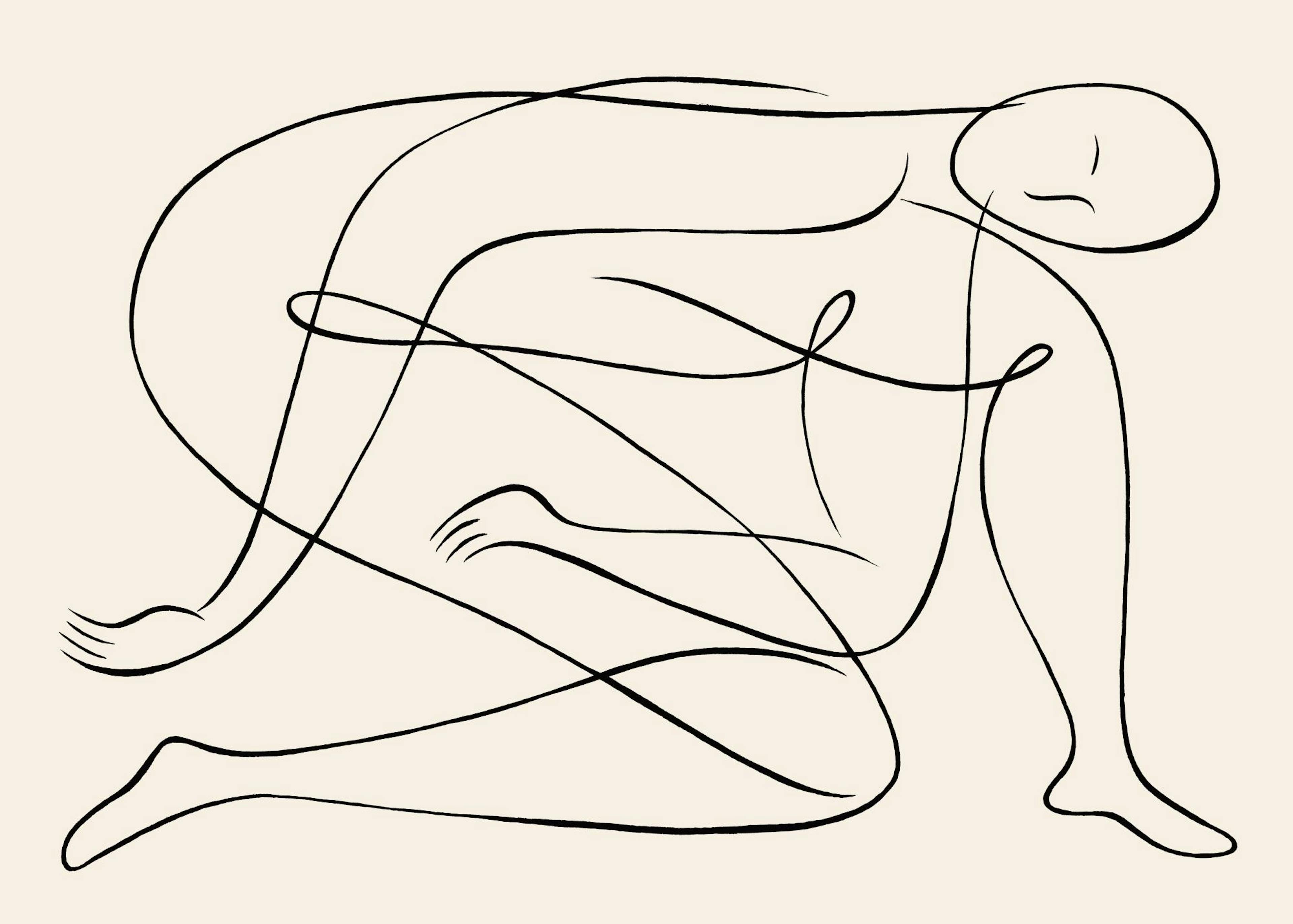 Line Art Pose Print 0
