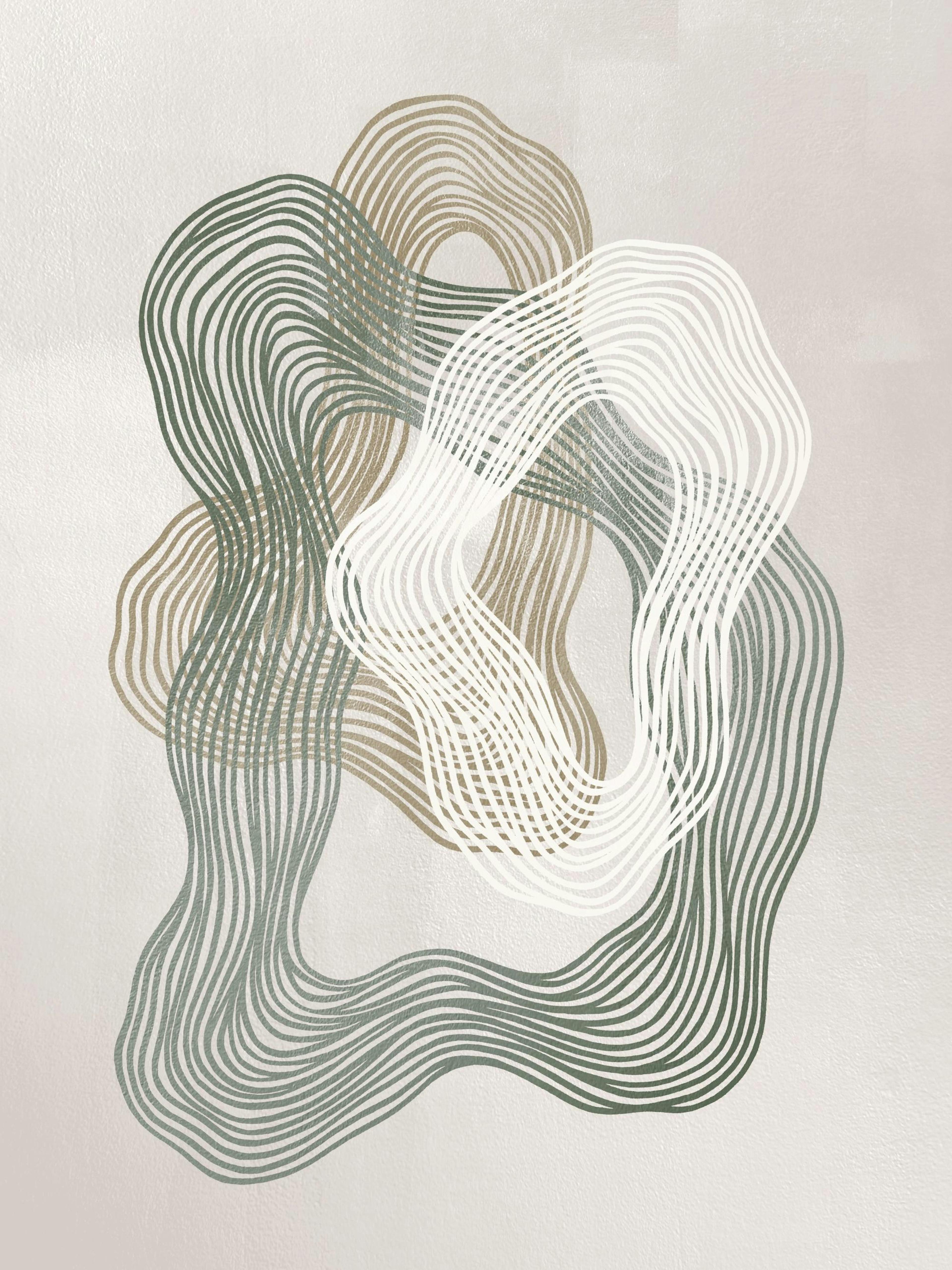 Abstract Green Lines Poster 0