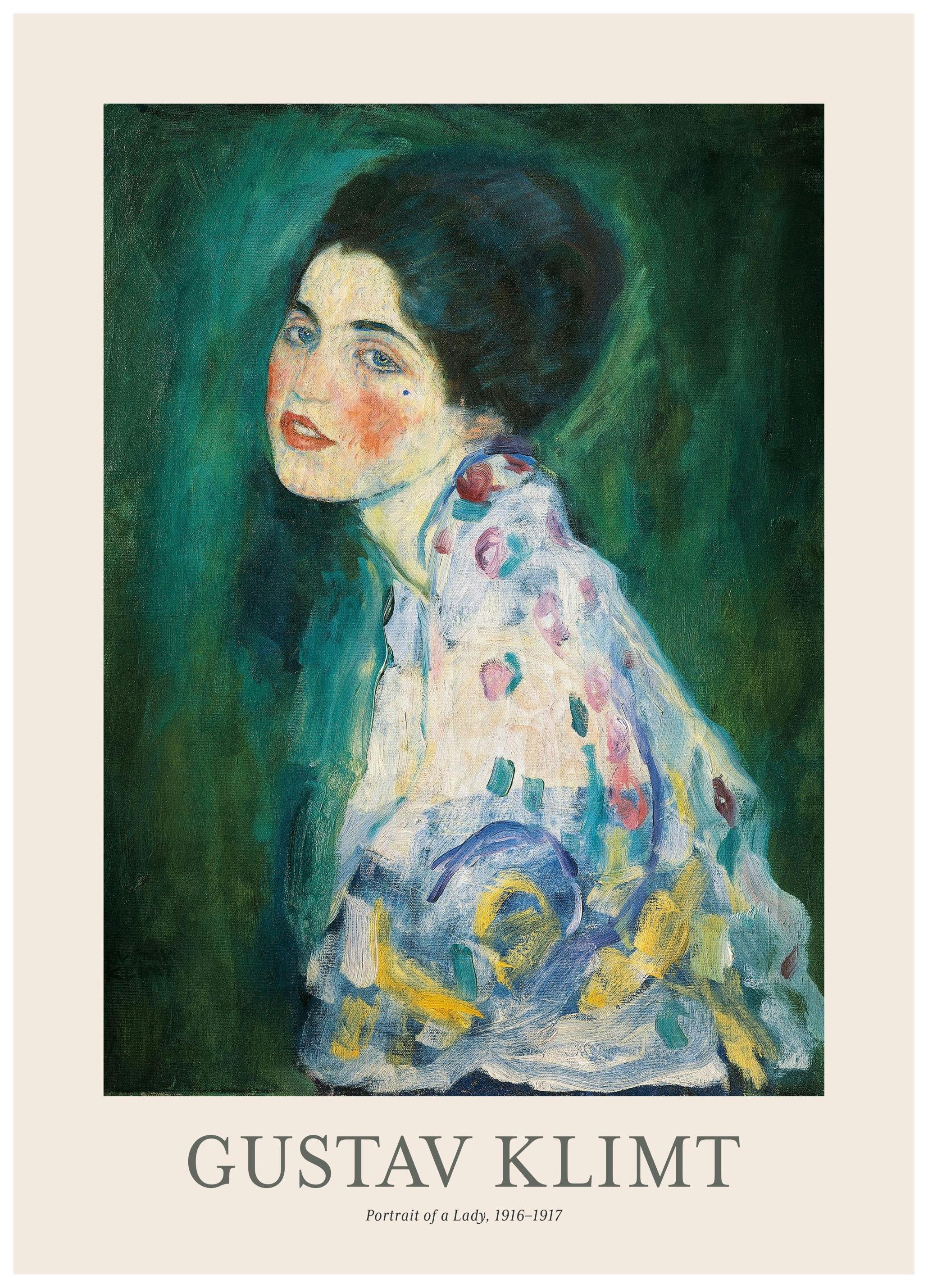 Gustav Klimt - Portrait of a Lady Poster (50x70 cm) - Schilderijen van beroemde schilders