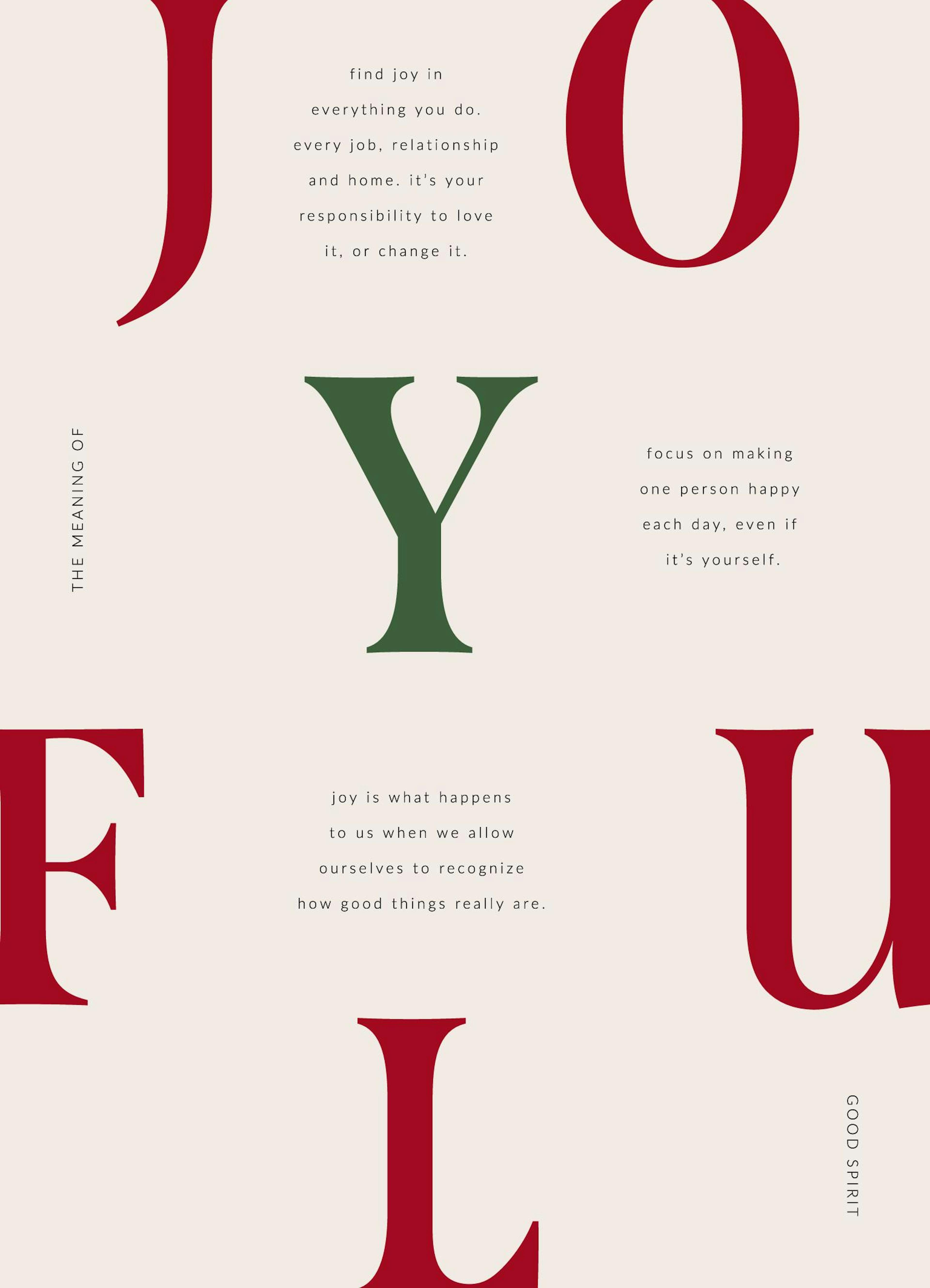 Joyful Letters Poster