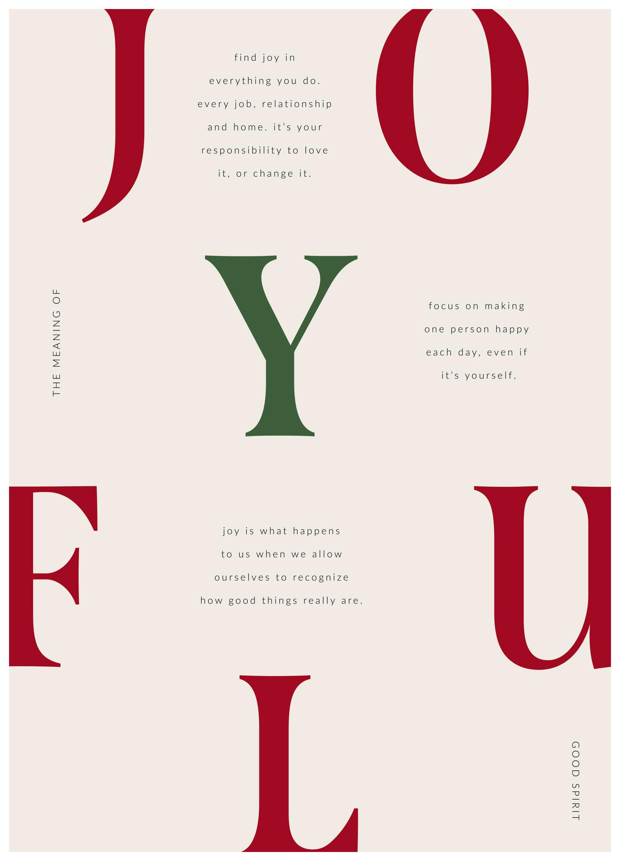 Joyful Letters Poster (30x40 cm)