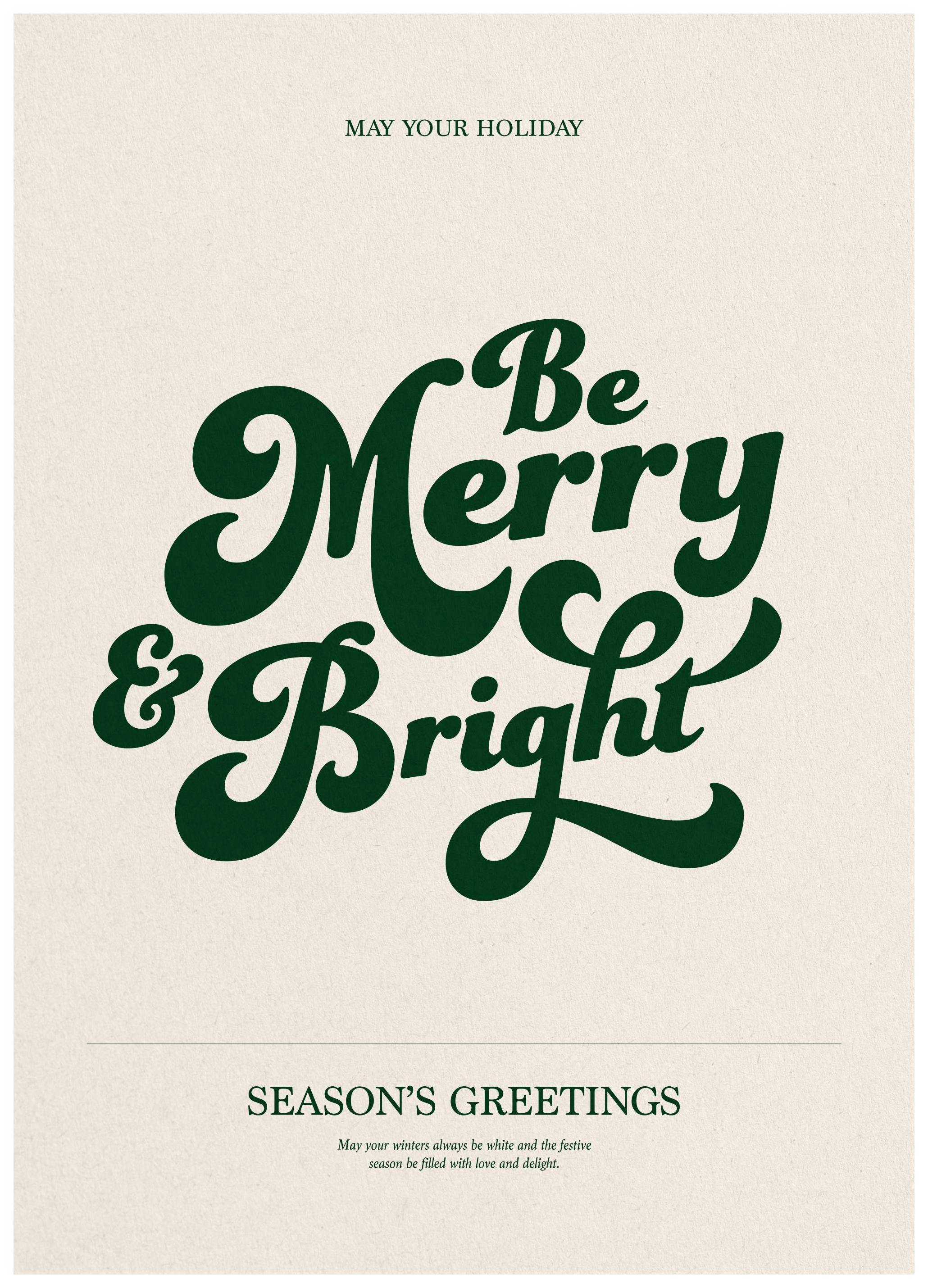 Prints - Be Merry and Bright Print (50x70 cm) - Seasons