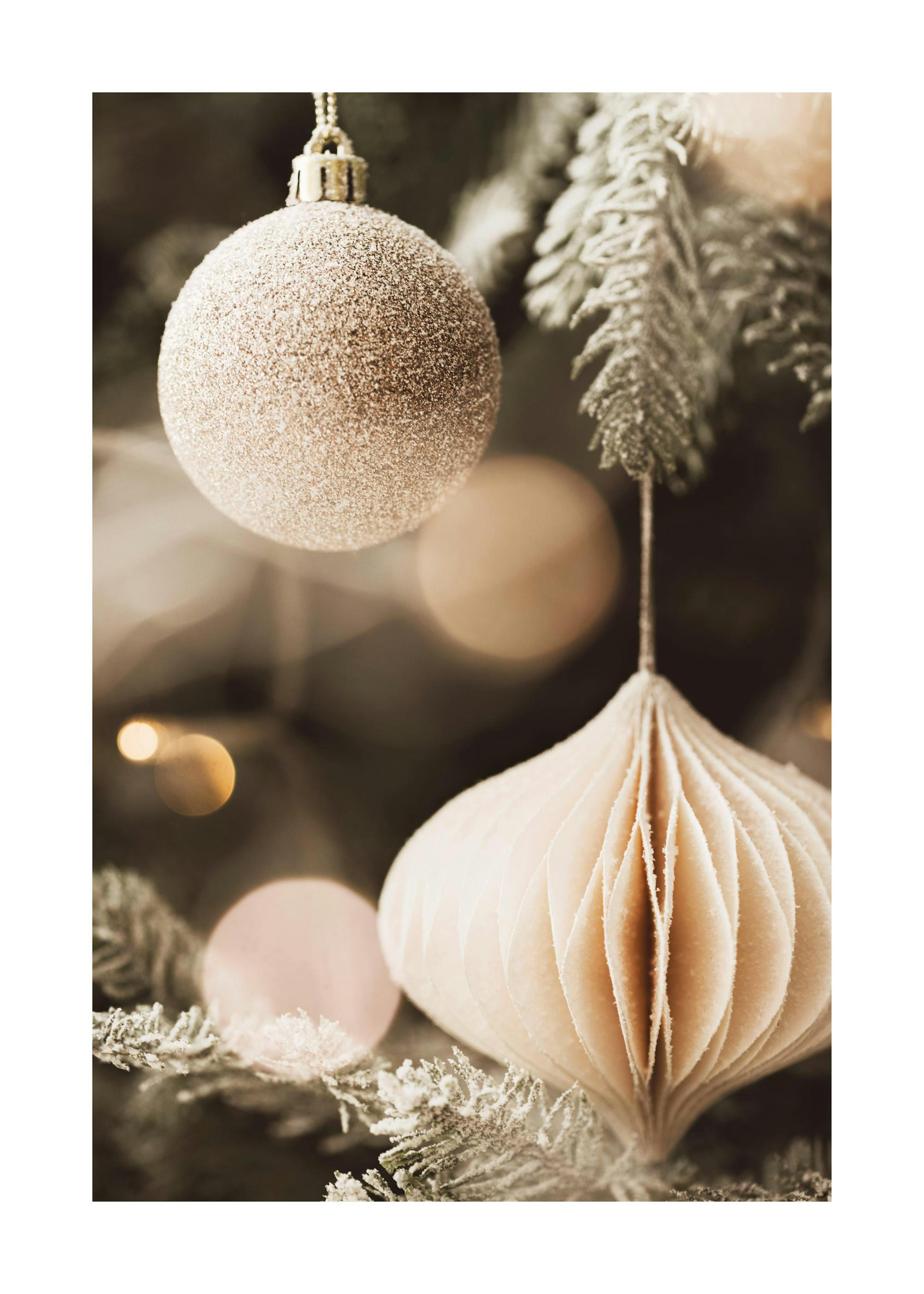 White Ornaments Print 0
