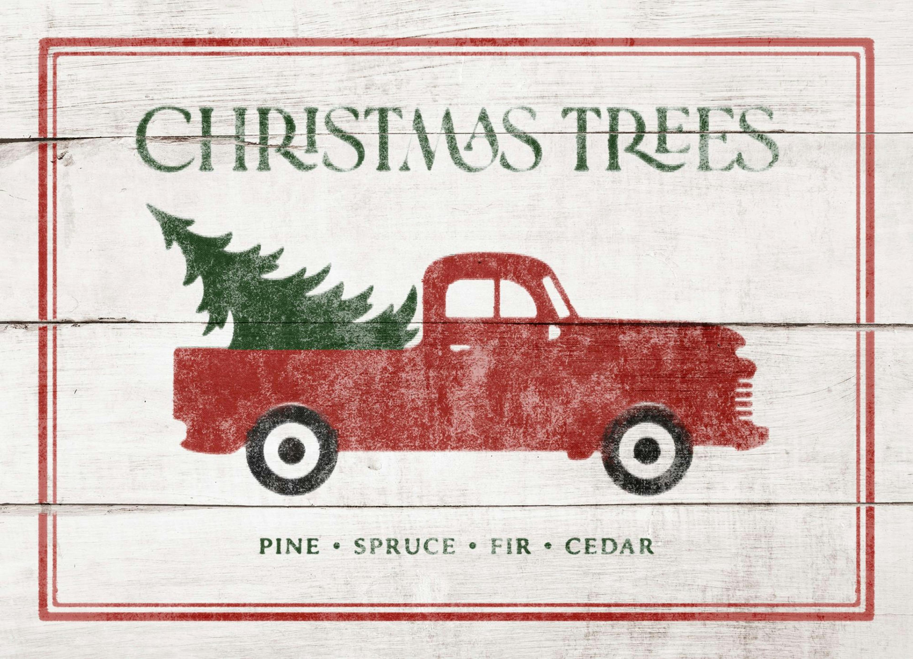 Vintage Holiday Sign Print