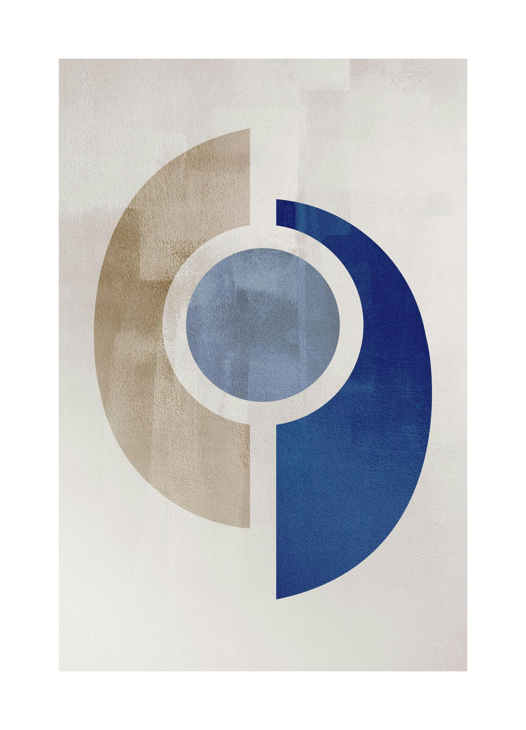 Blue Geometric No2 Print (30x40 cm)