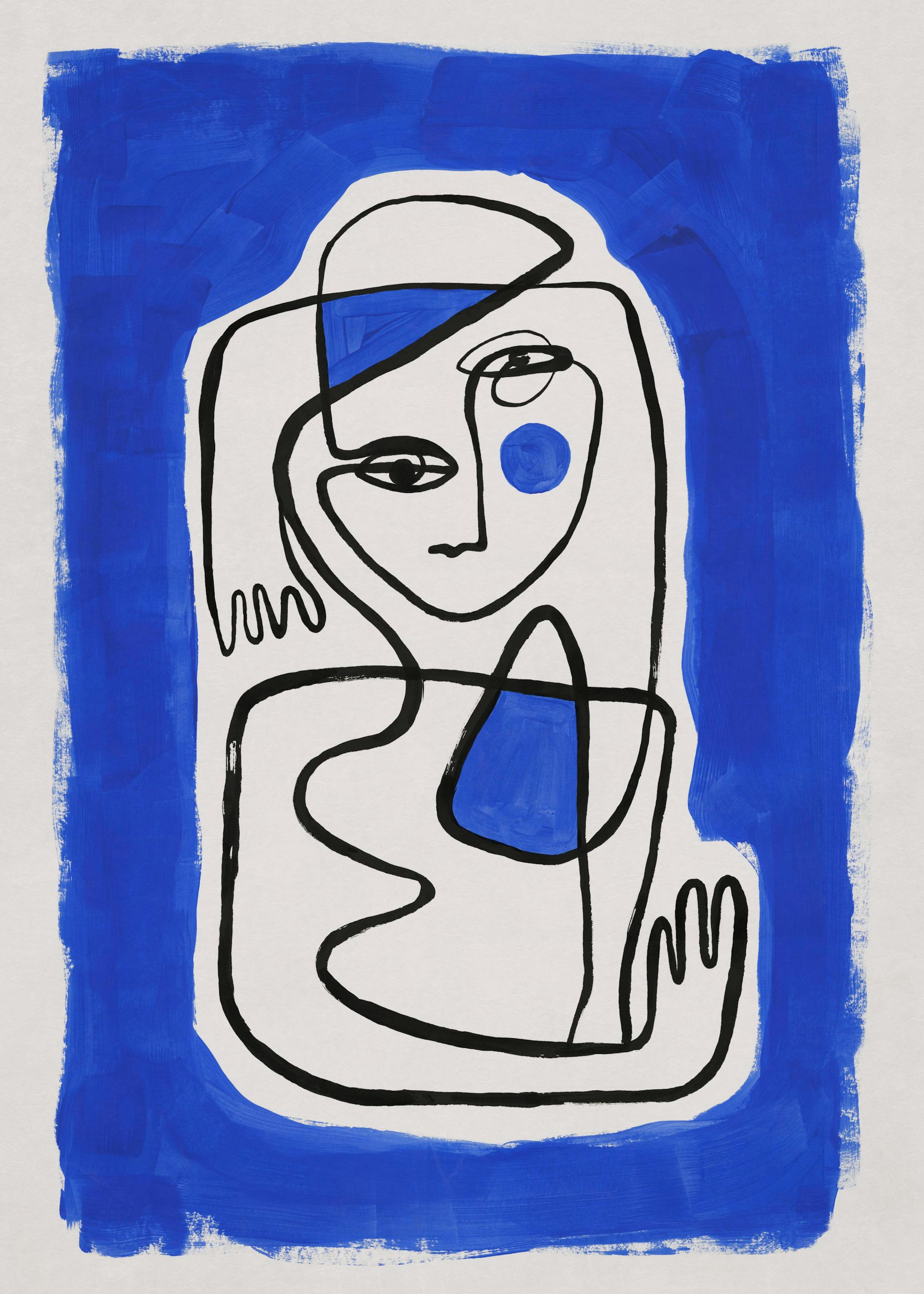 Pose in Blue Poster 0