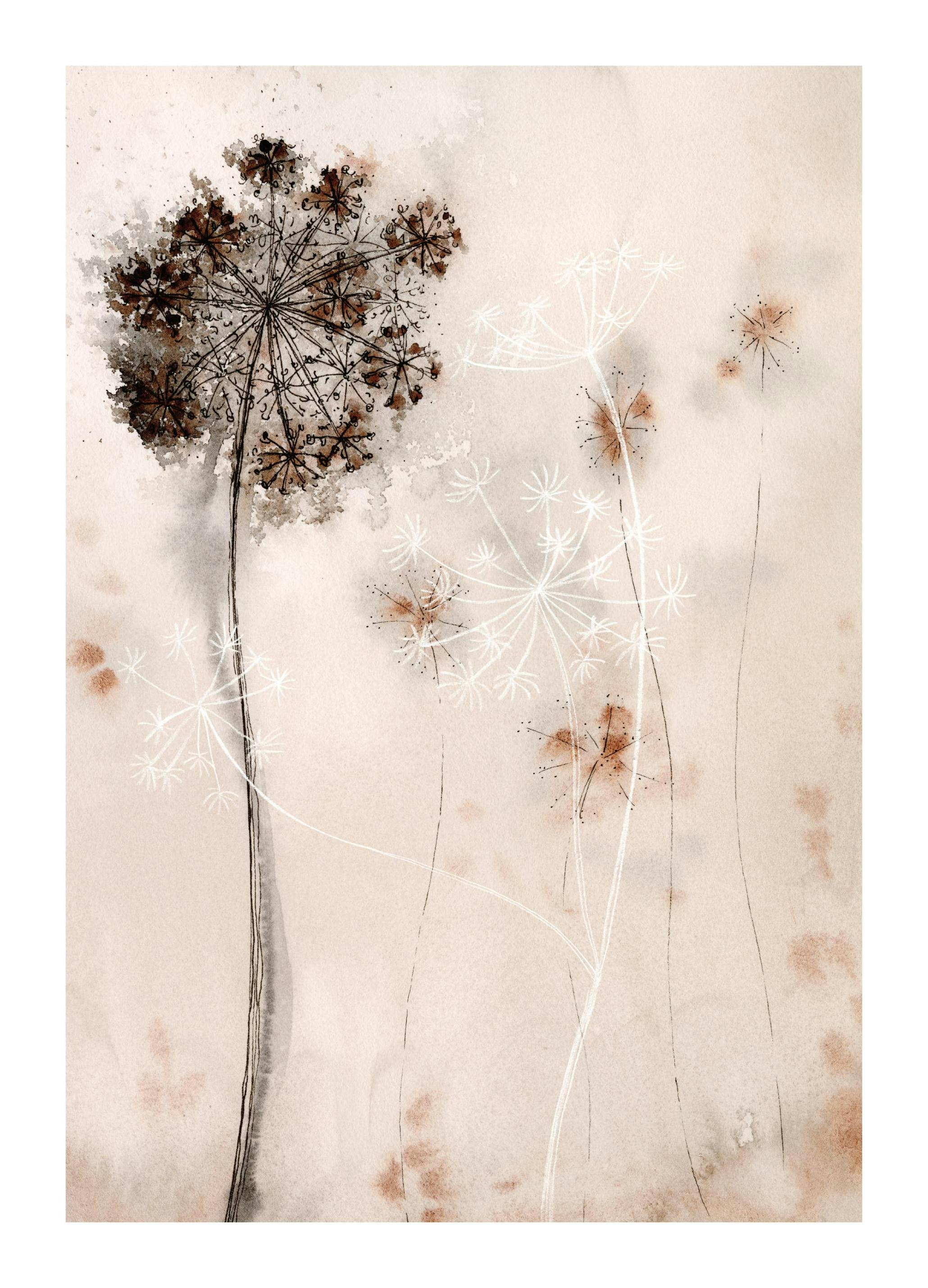 Dried Flowers Art No2 Print (50x70 cm)