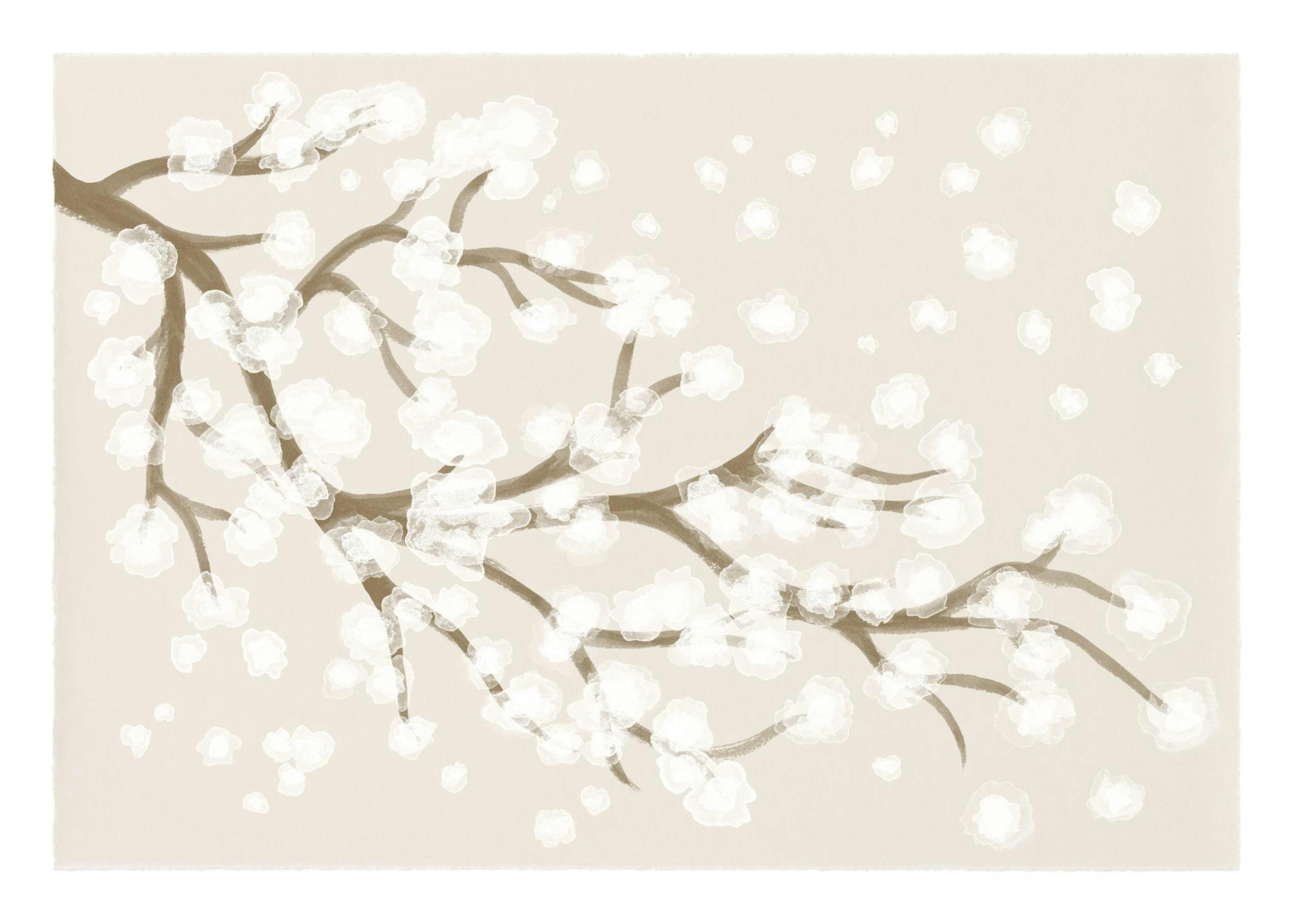 Japandi Cherry Blossom Plagát 0