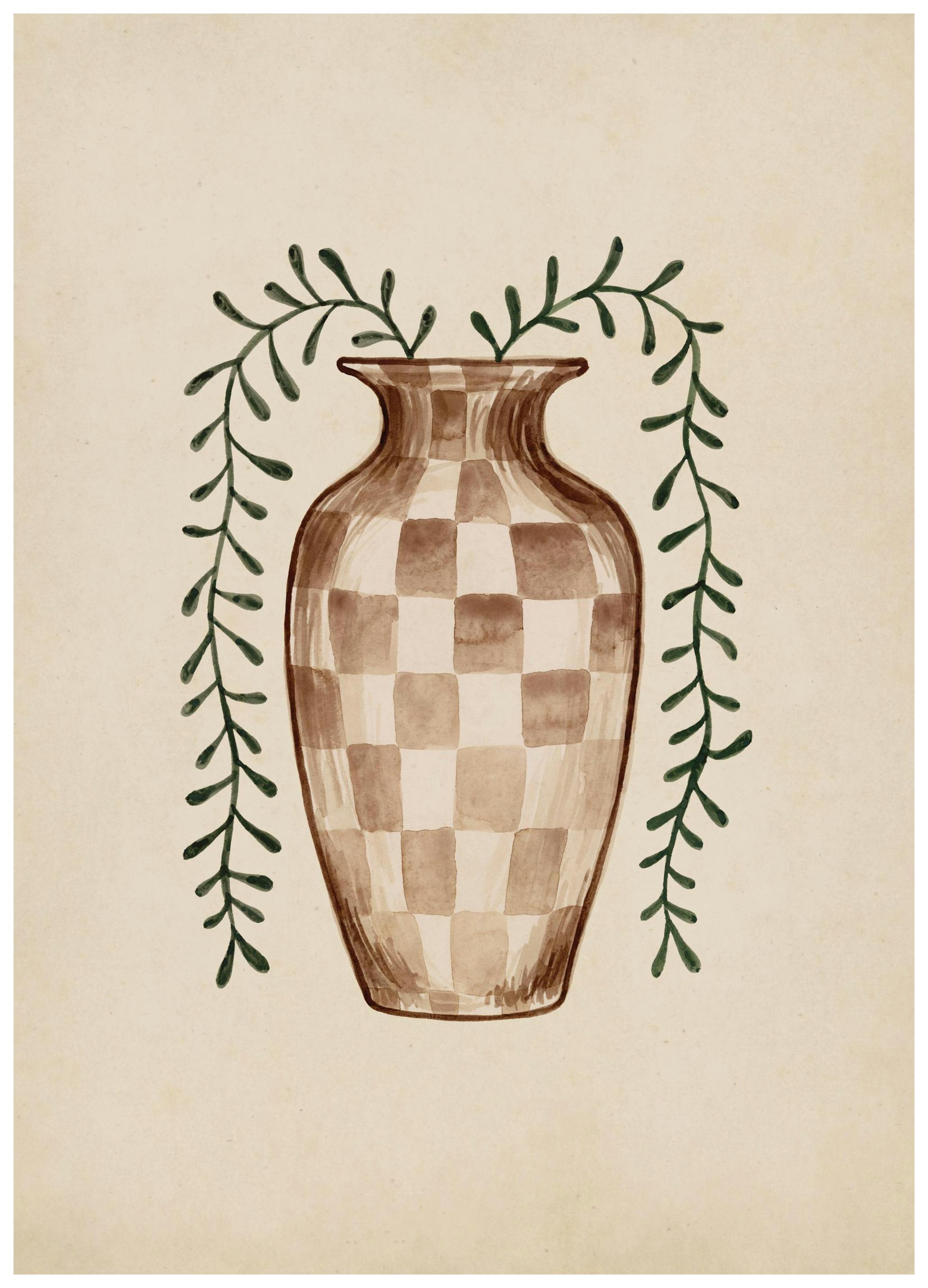Checkered Vase Poster (50x70 cm)