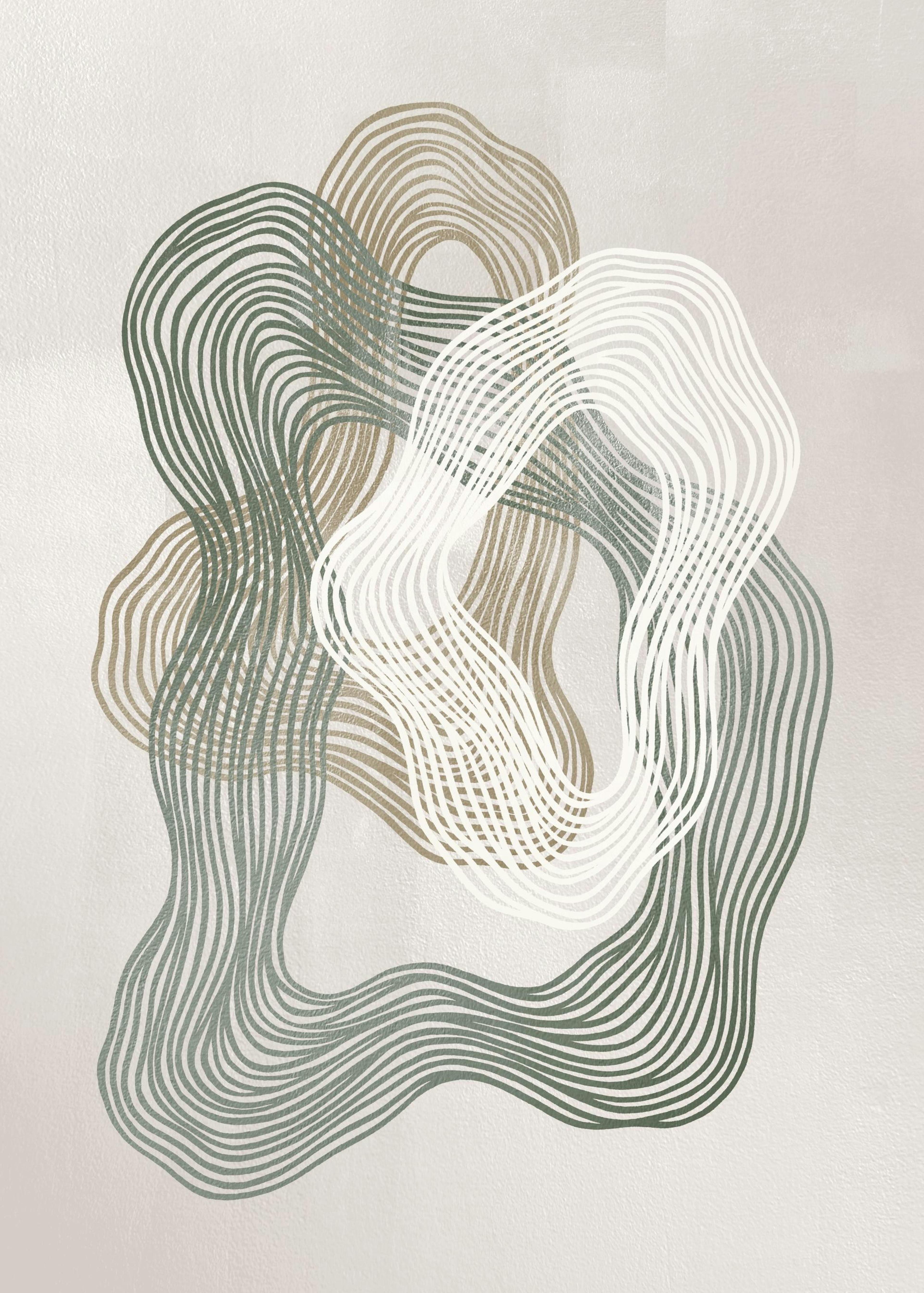 Abstract Green Lines Poster 0