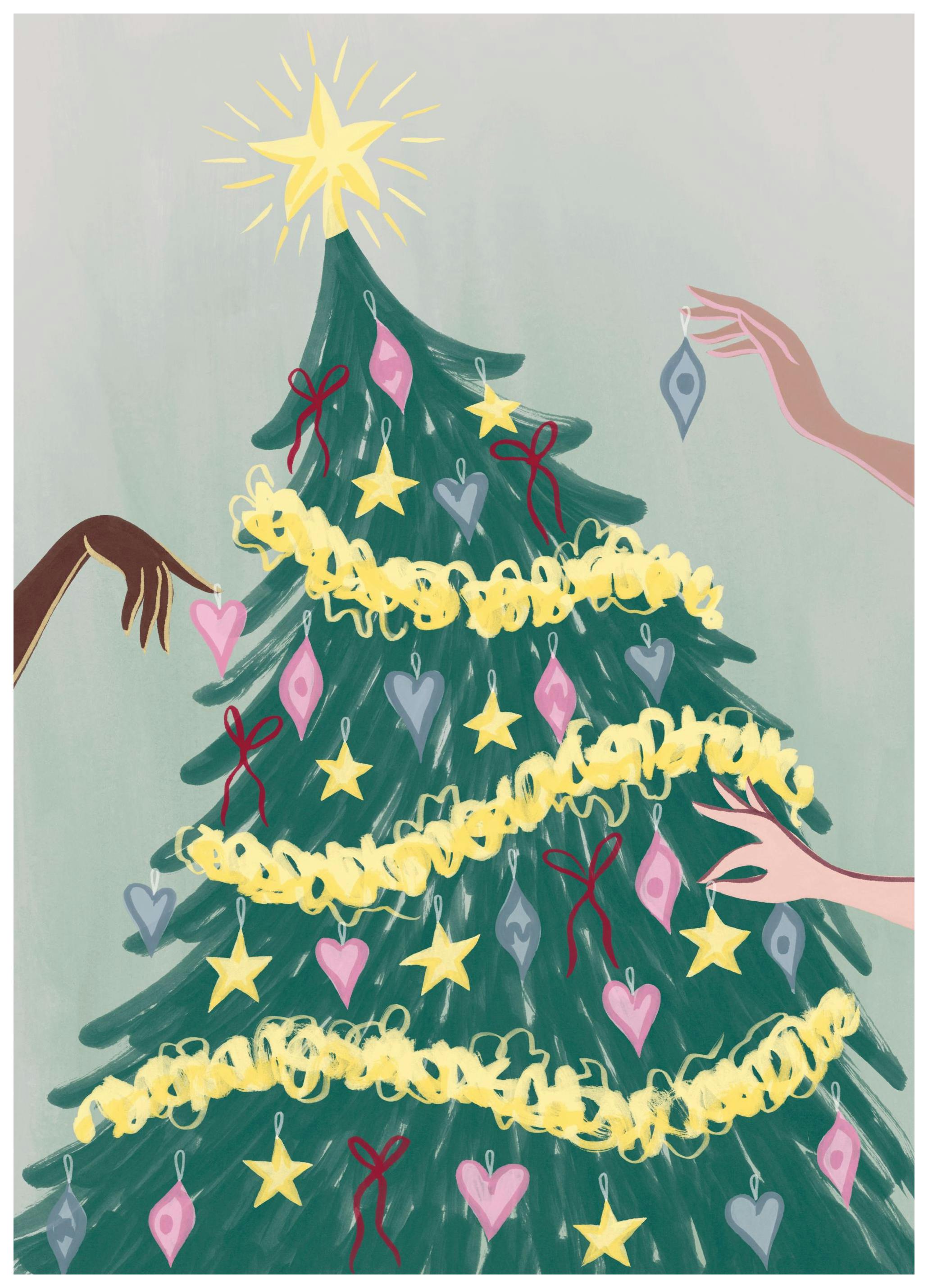 Joyful Tree Affiche (13x18 cm)  Saisons