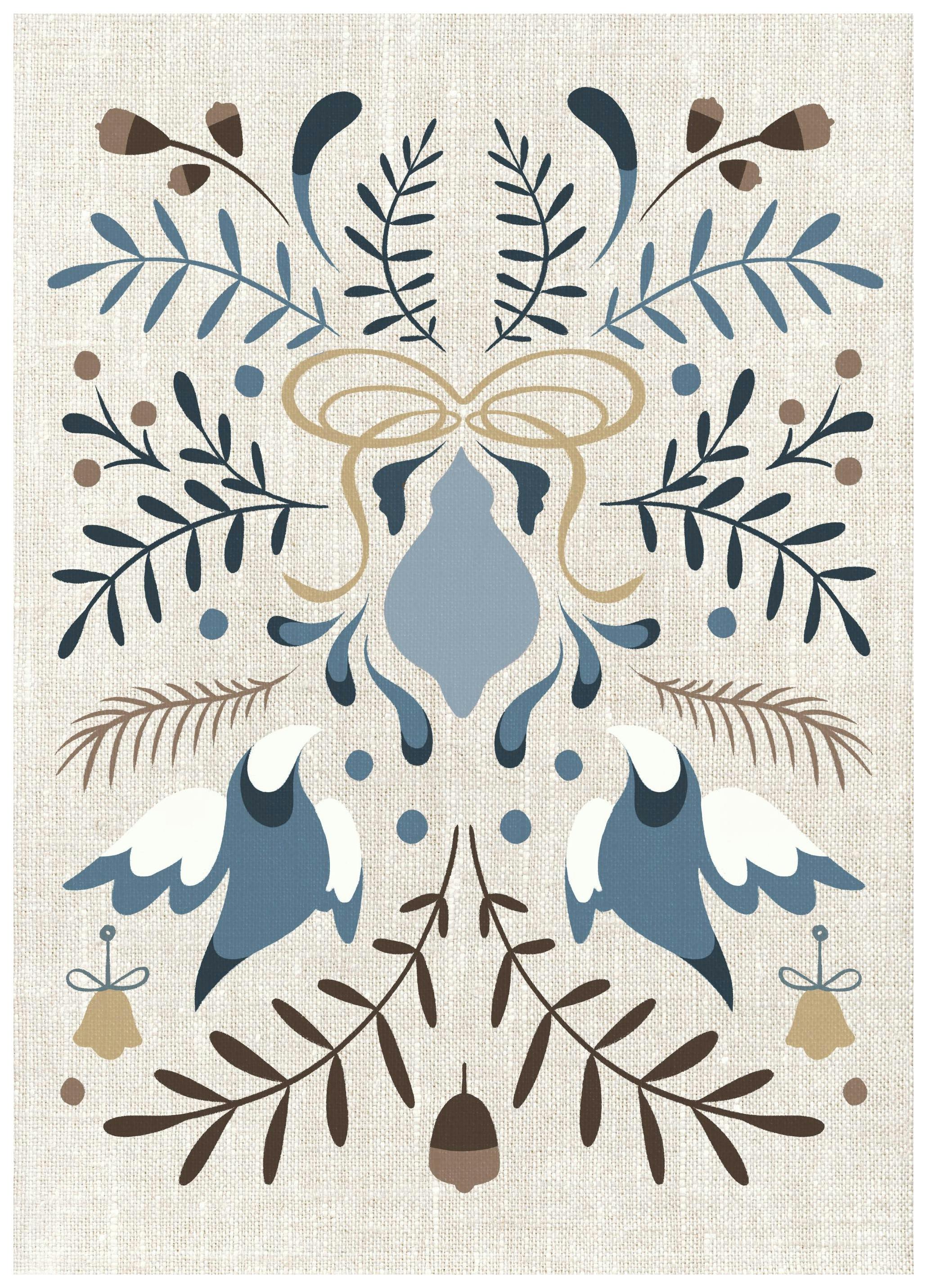Holiday Folk Art Plakat (13x18 cm)- Plakaty świąteczne