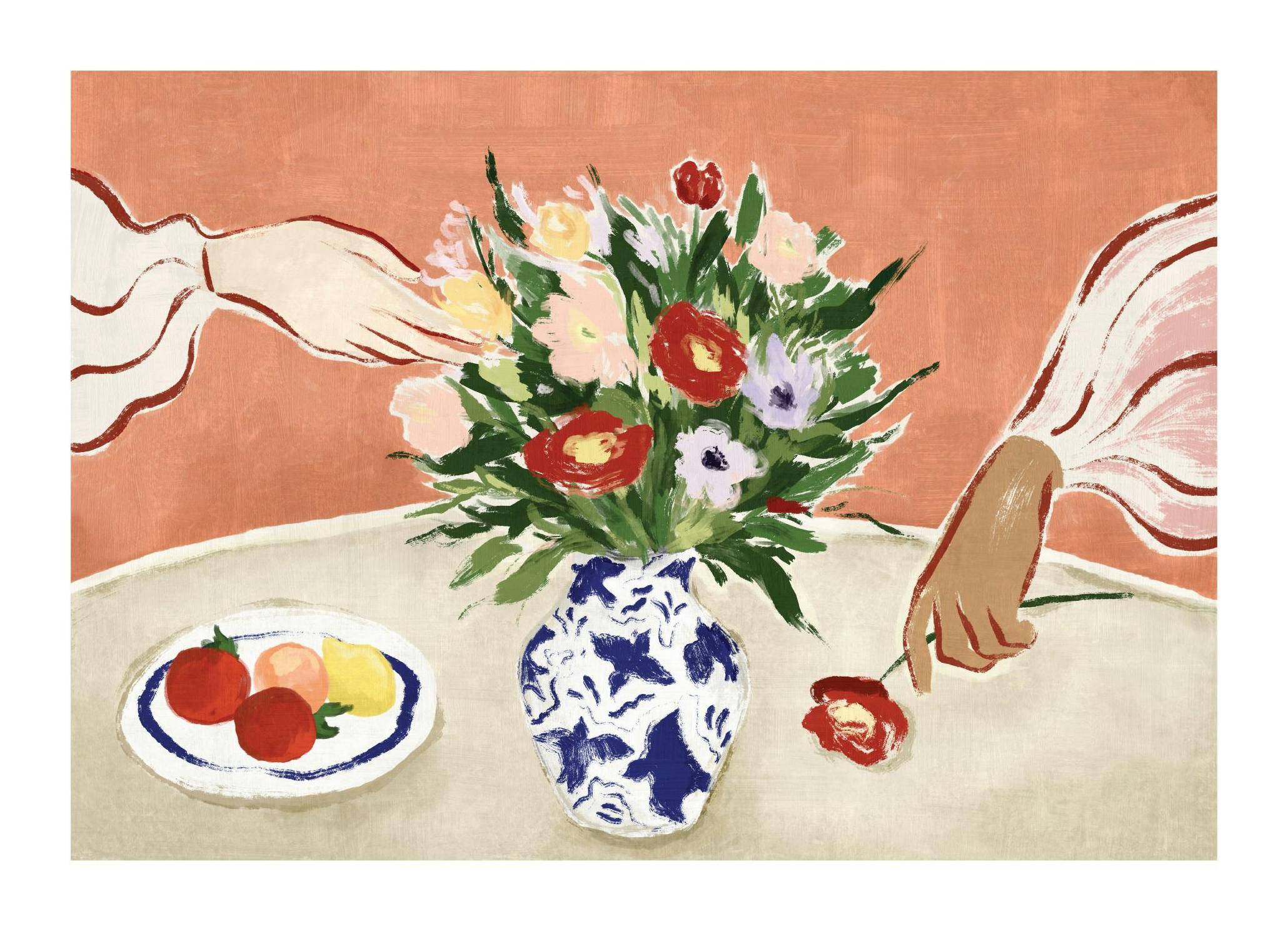 Bouquet Together Poster (50x70 cm) - Schilderijen