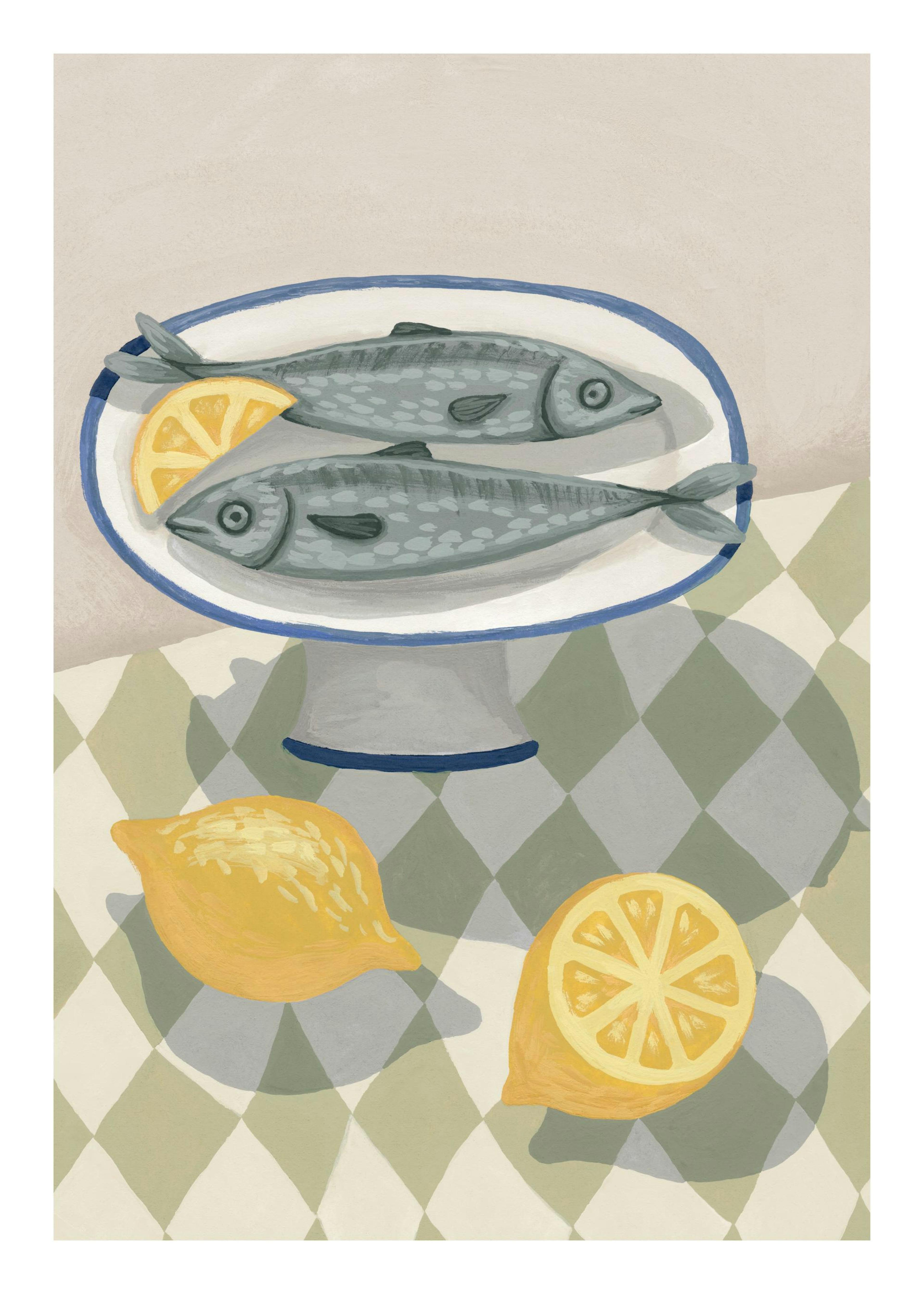 Sardines with Citrus Print 0