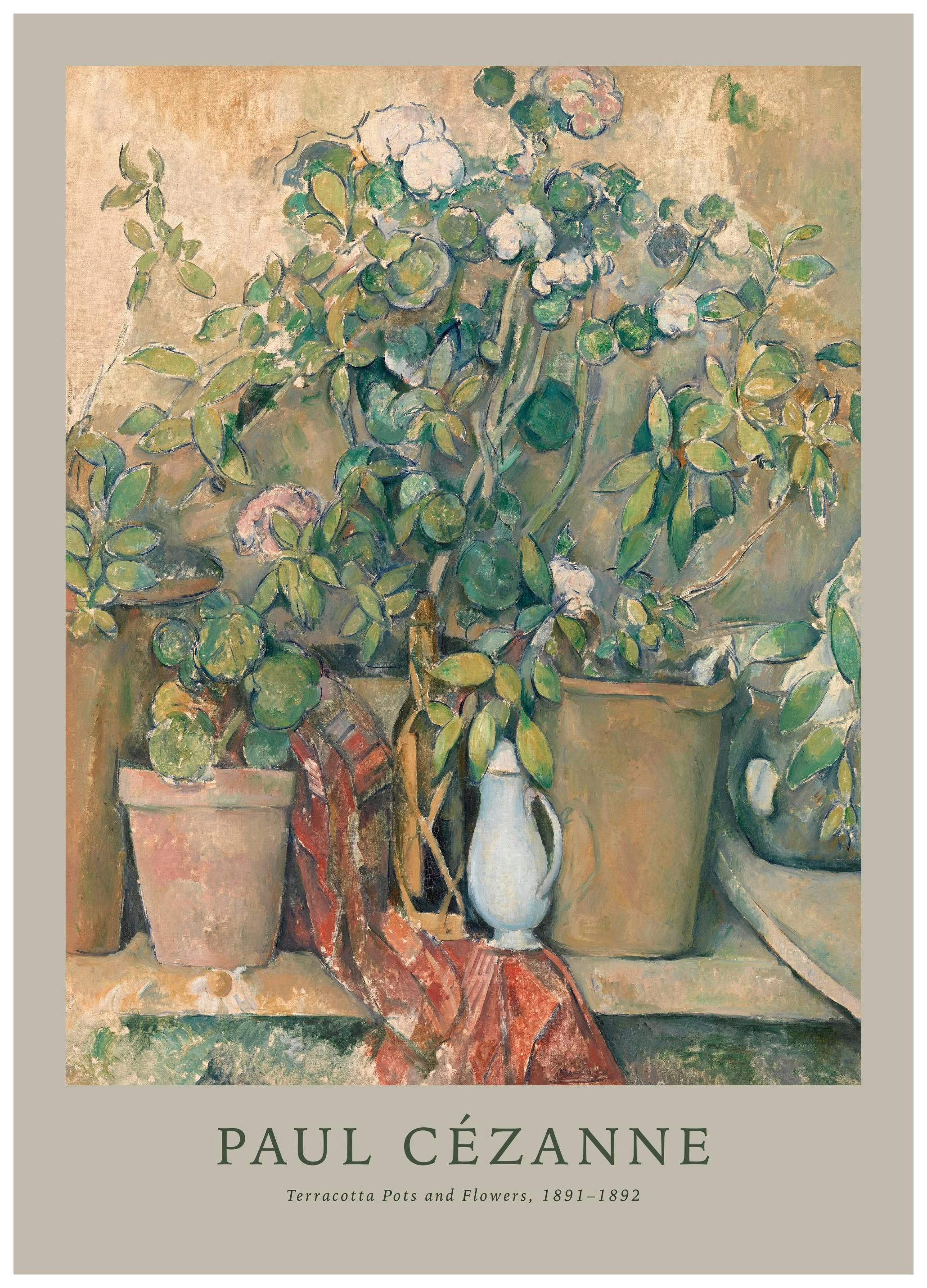 Paul Cézanne - Terracotta Pots and Flowers Poster (50x70 cm)