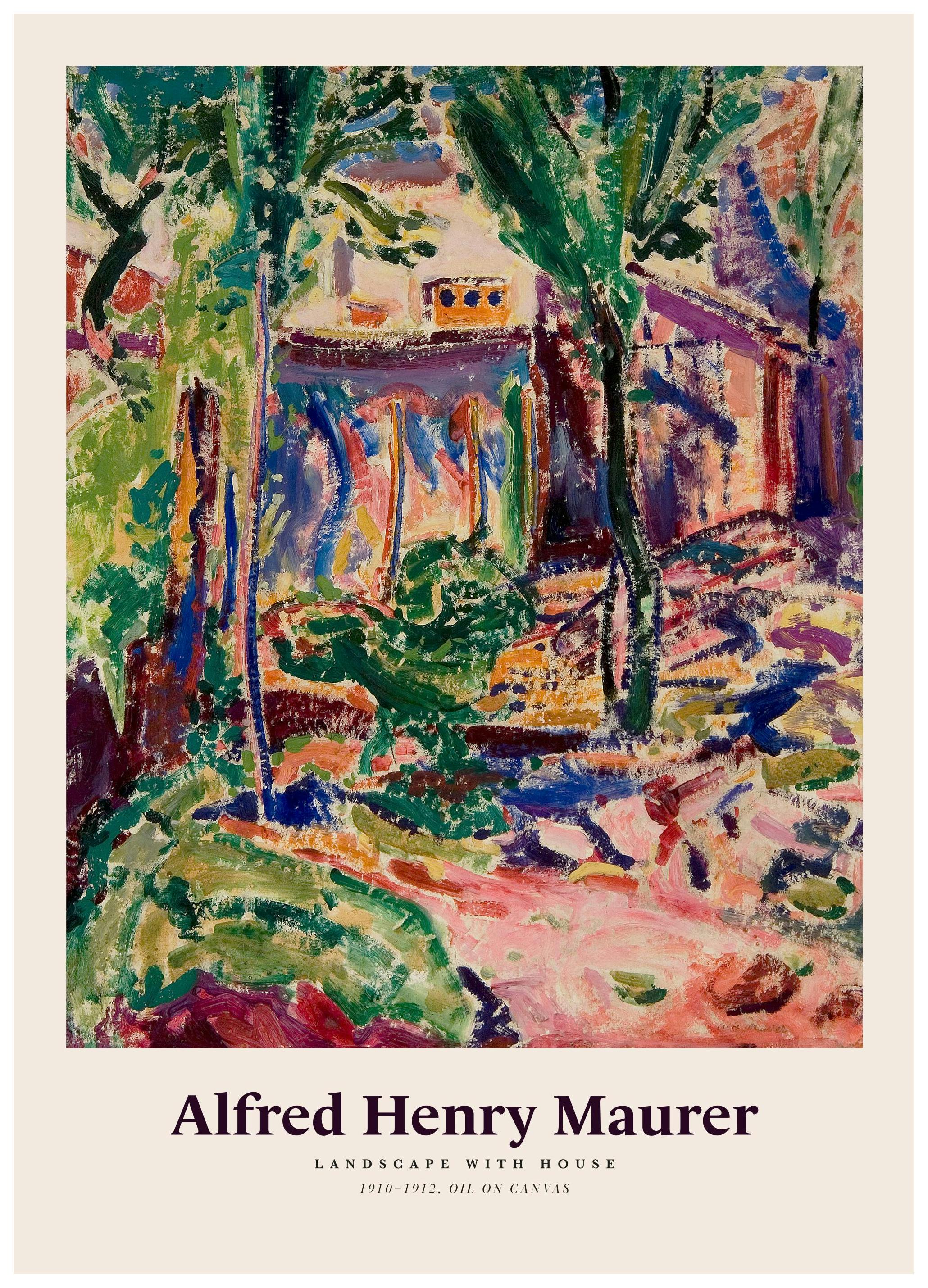 Alfred Henry Maurer - Landscape with House Poster (30x40 cm)