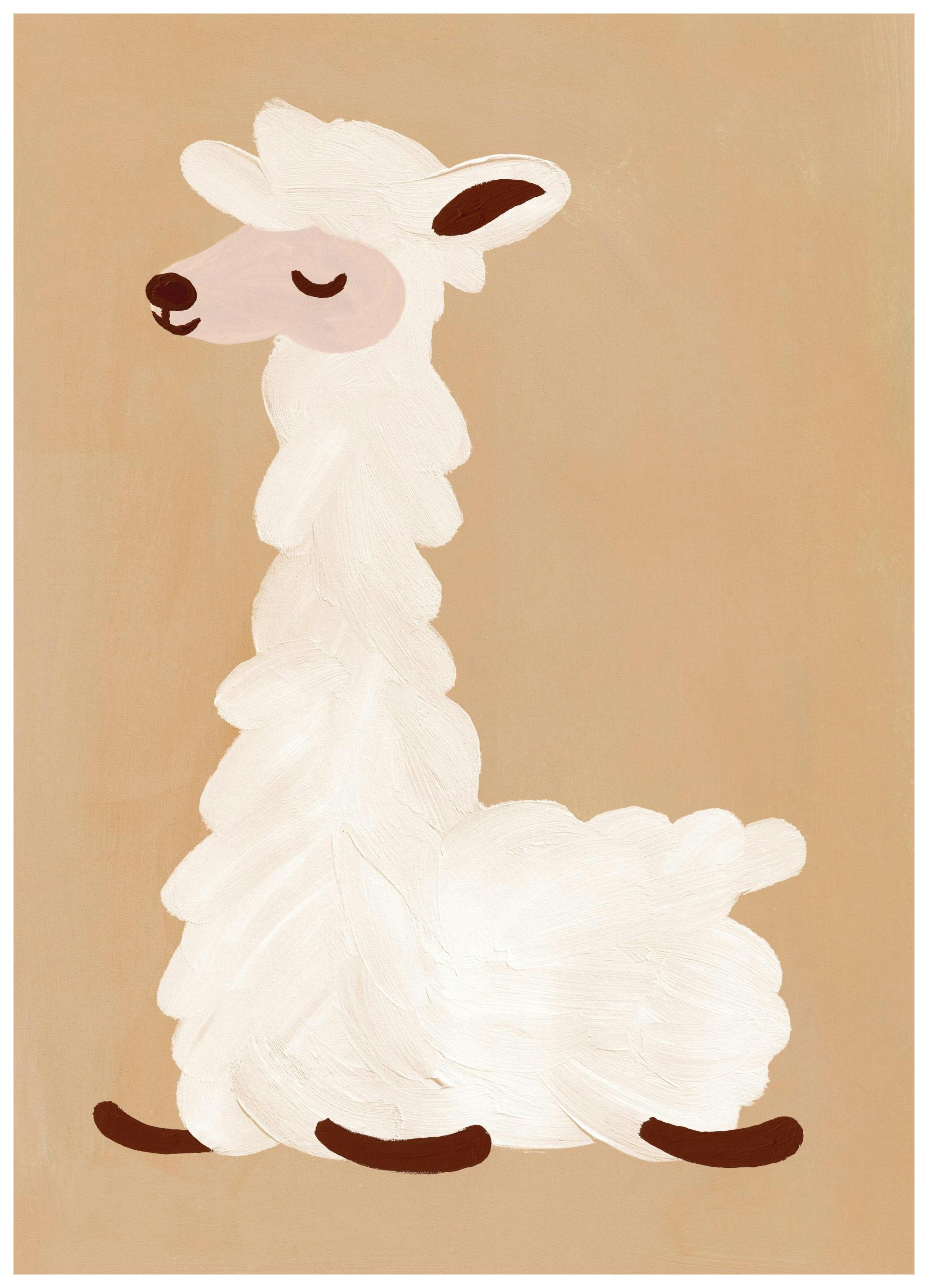 Lazy Lama Plakat (30x40 cm)- Plakaty dla dzieci