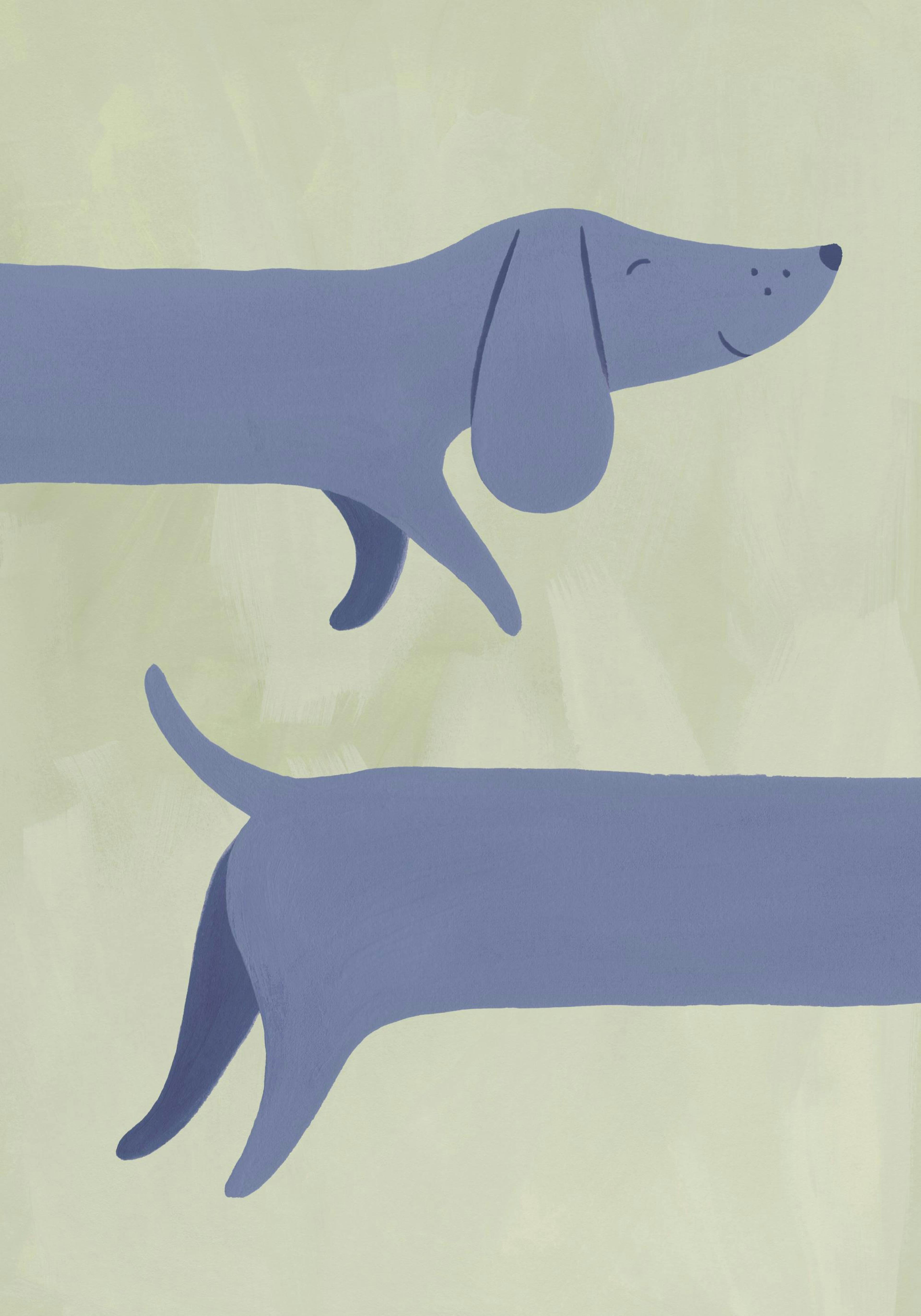Double Dachshund Print