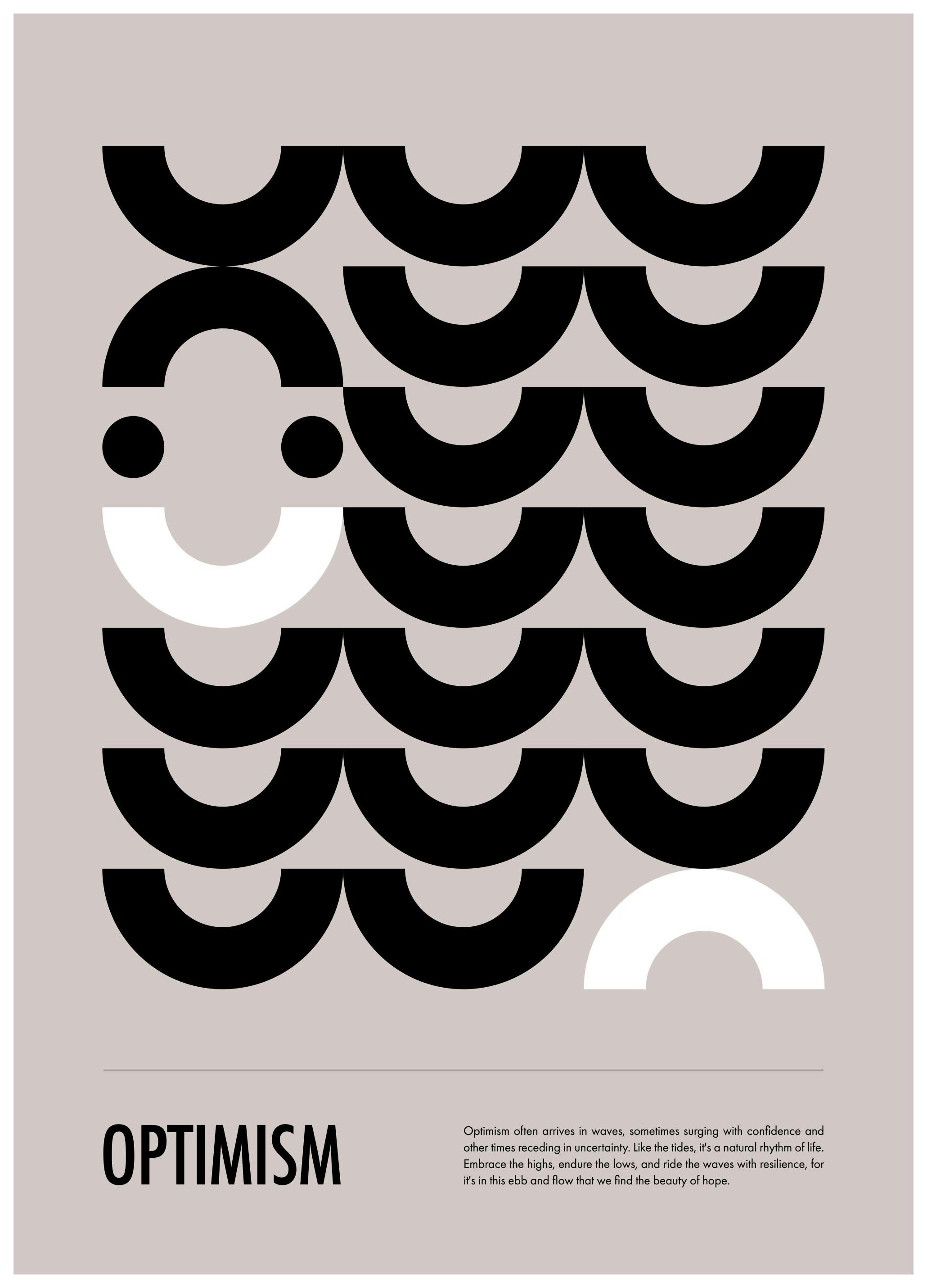 Optimism Graphic Poster (30x40 cm)- Arte grafica e poster