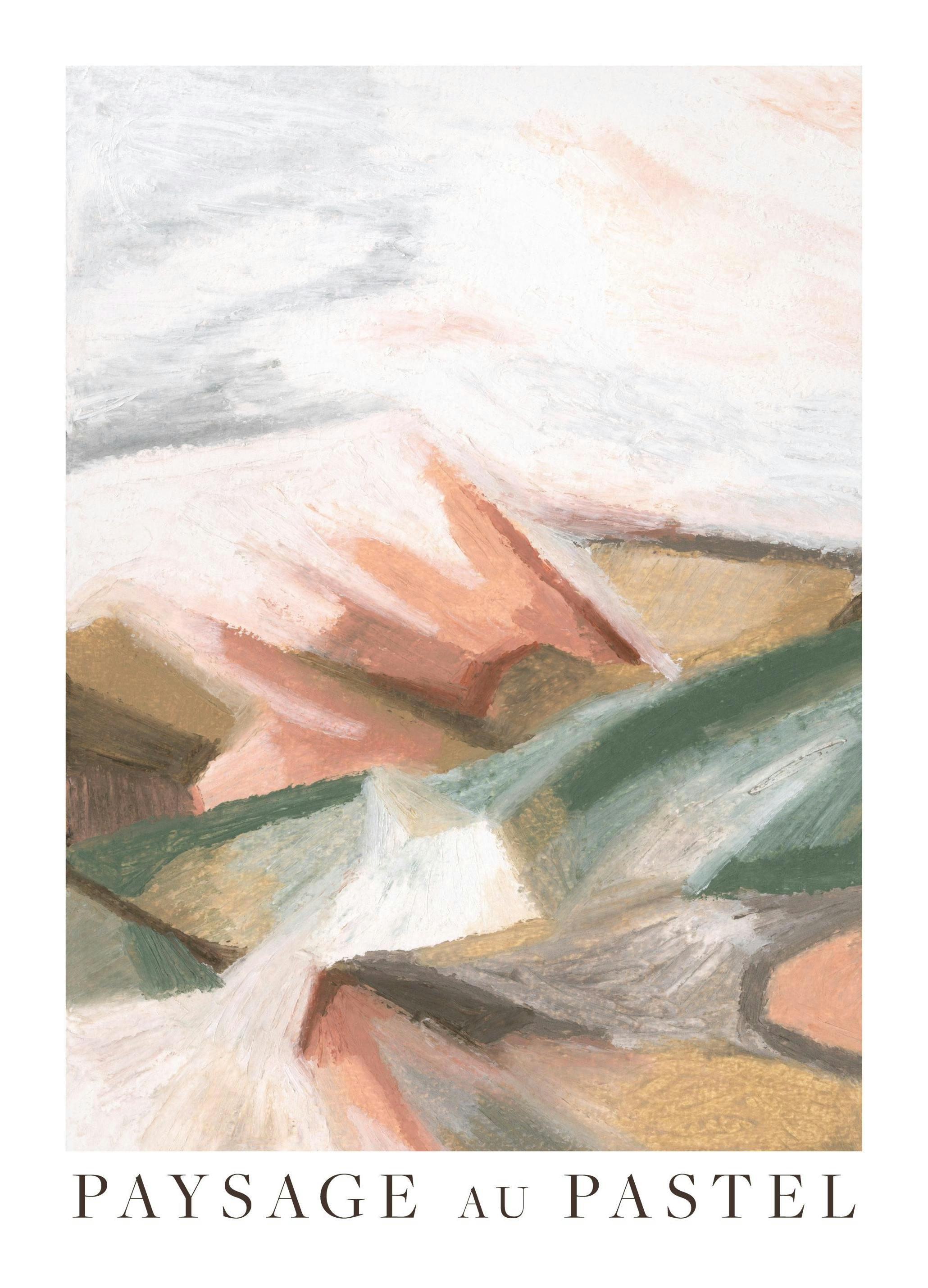 Prints - Paysage Au Pastel No1 Print (30x40 cm) - Paintings