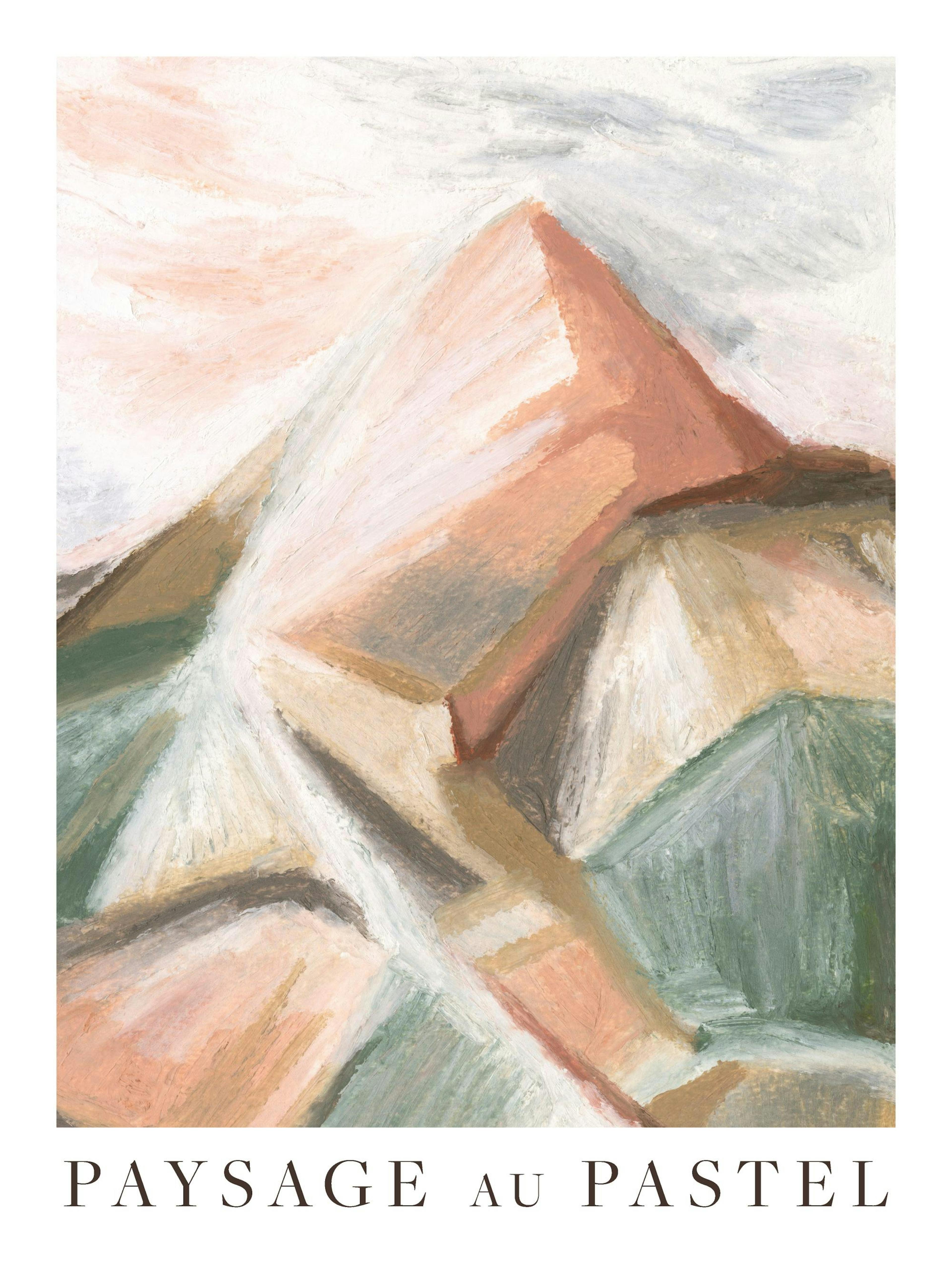 Paysage Au Pastel No2 Affiche