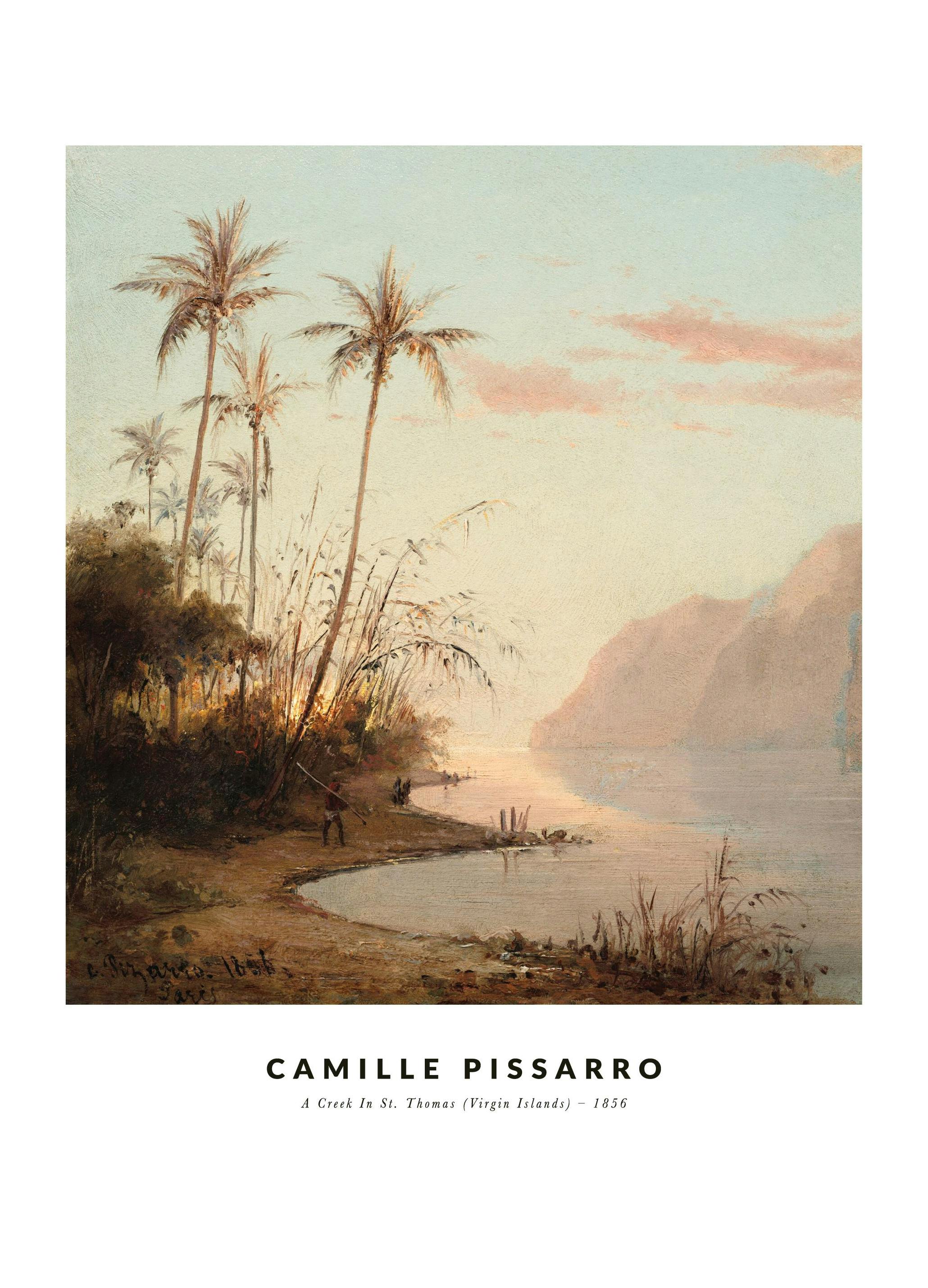 Camille Pissarro - A Creek In St. Thomas (Virgin Islands) Poster (50x70 cm)