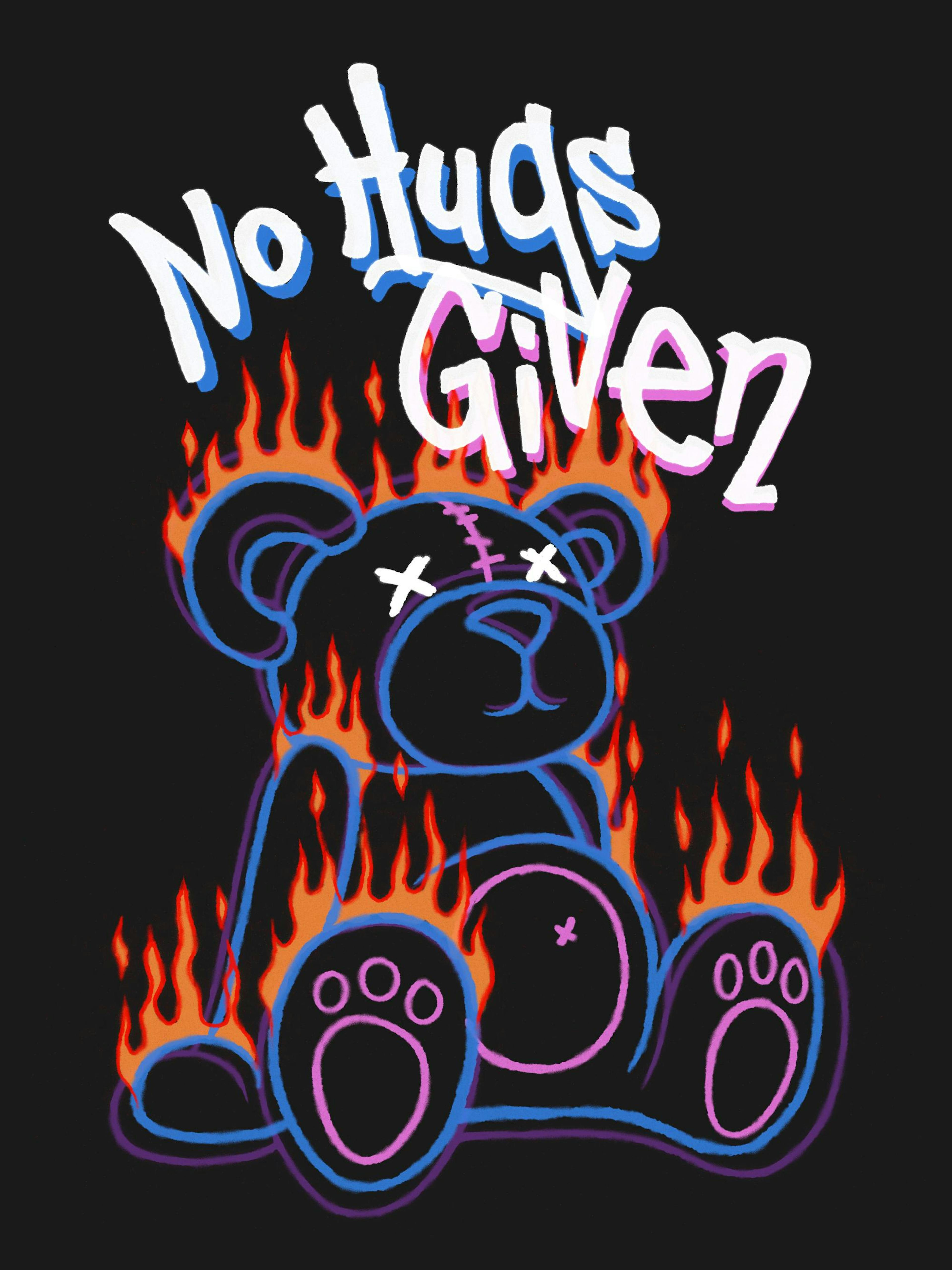 No Hugs Given Print