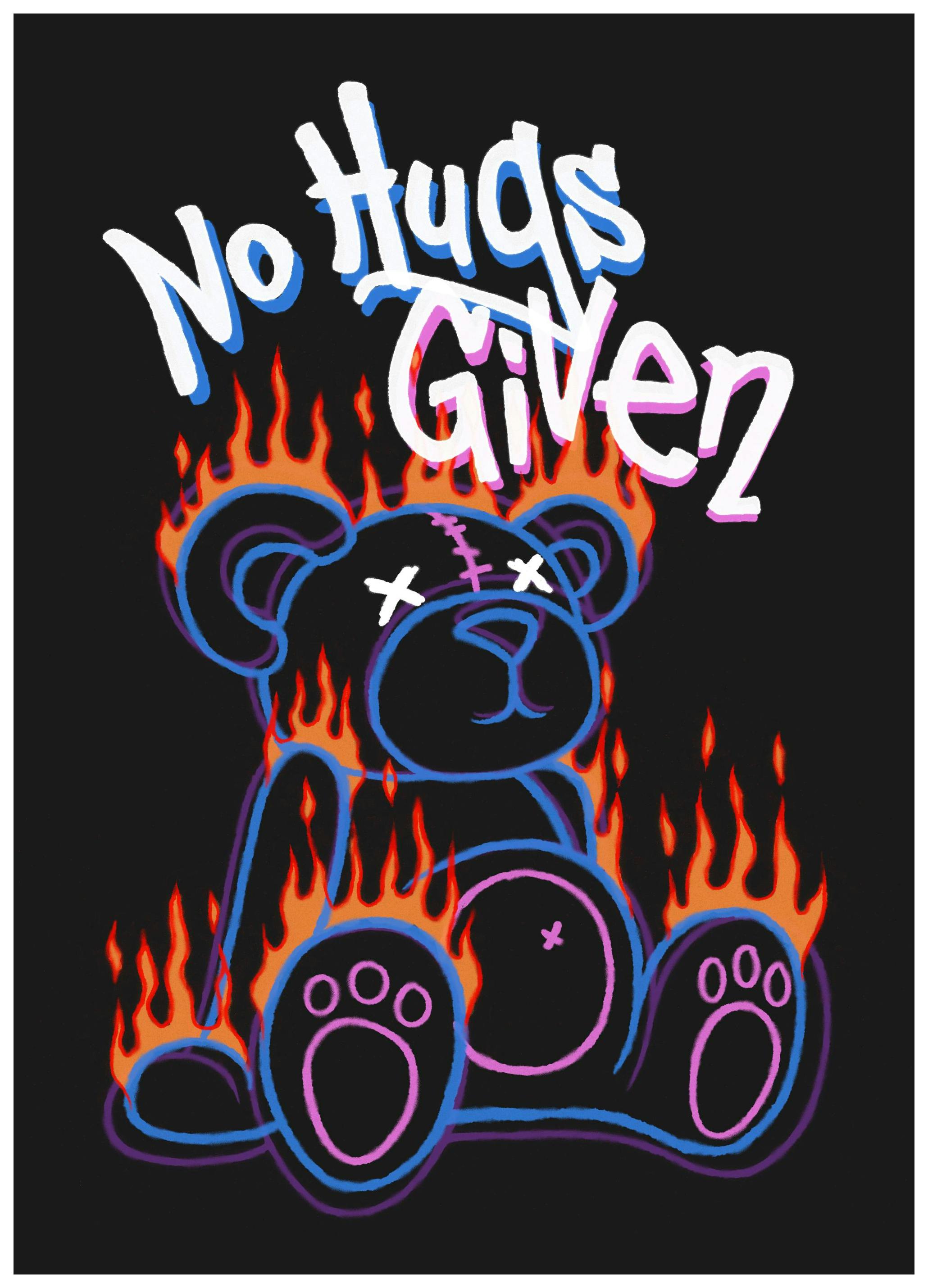 No Hugs Given Plakat (50x70 cm)- Plakaty dla nastolatków