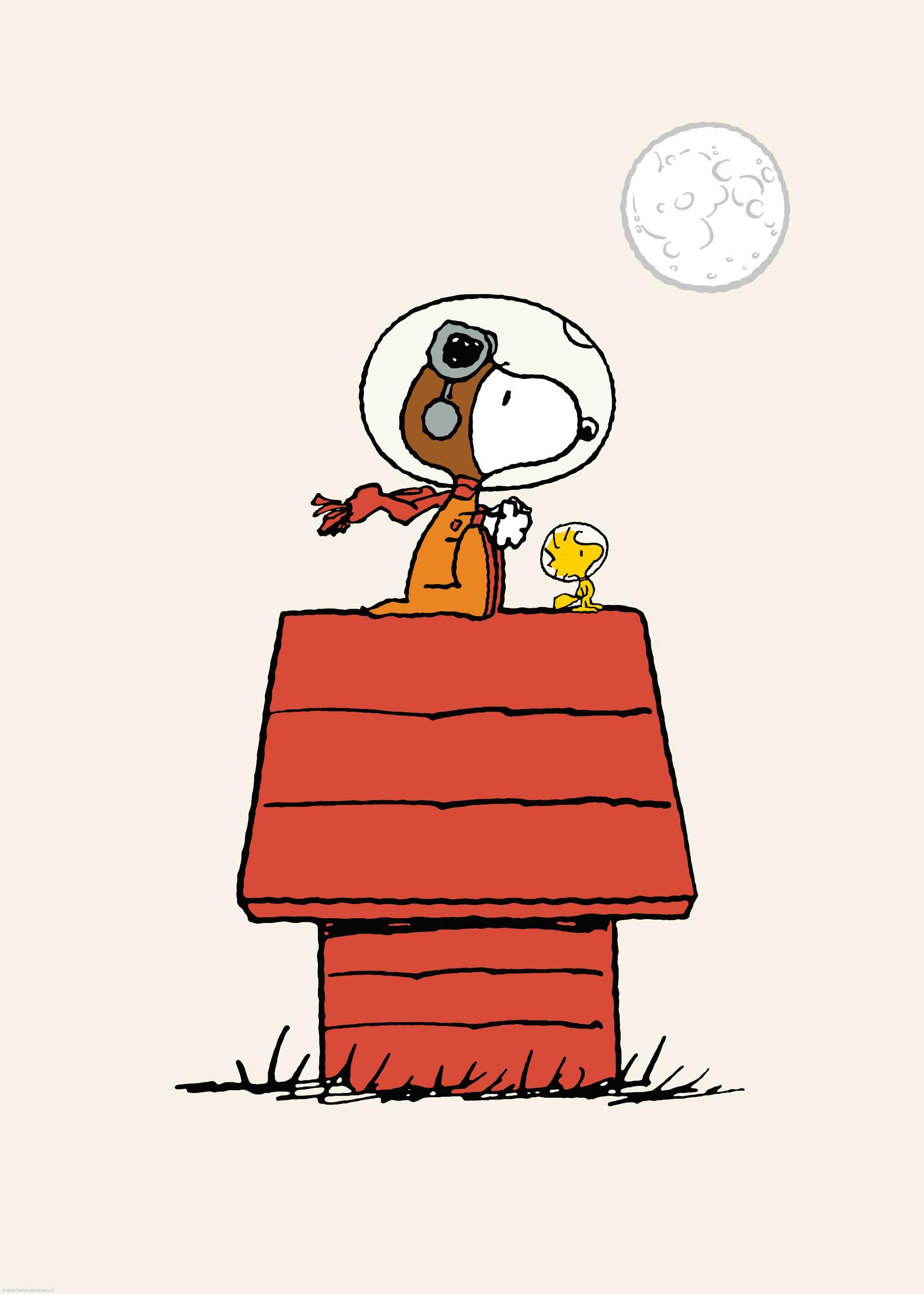 Snoopy Playing Astronaut Poster 0