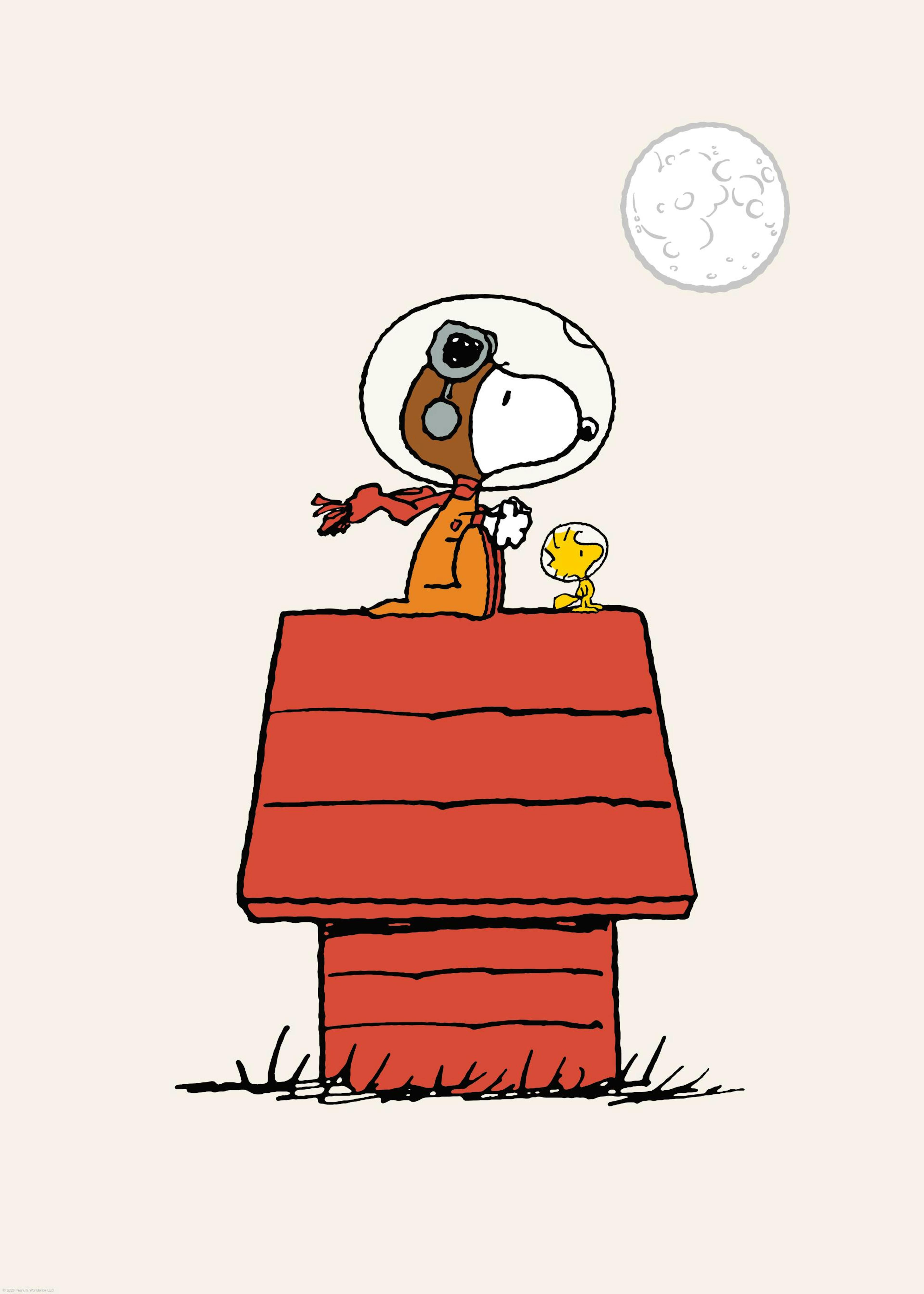 Snoopy Playing Astronaut Poster 0