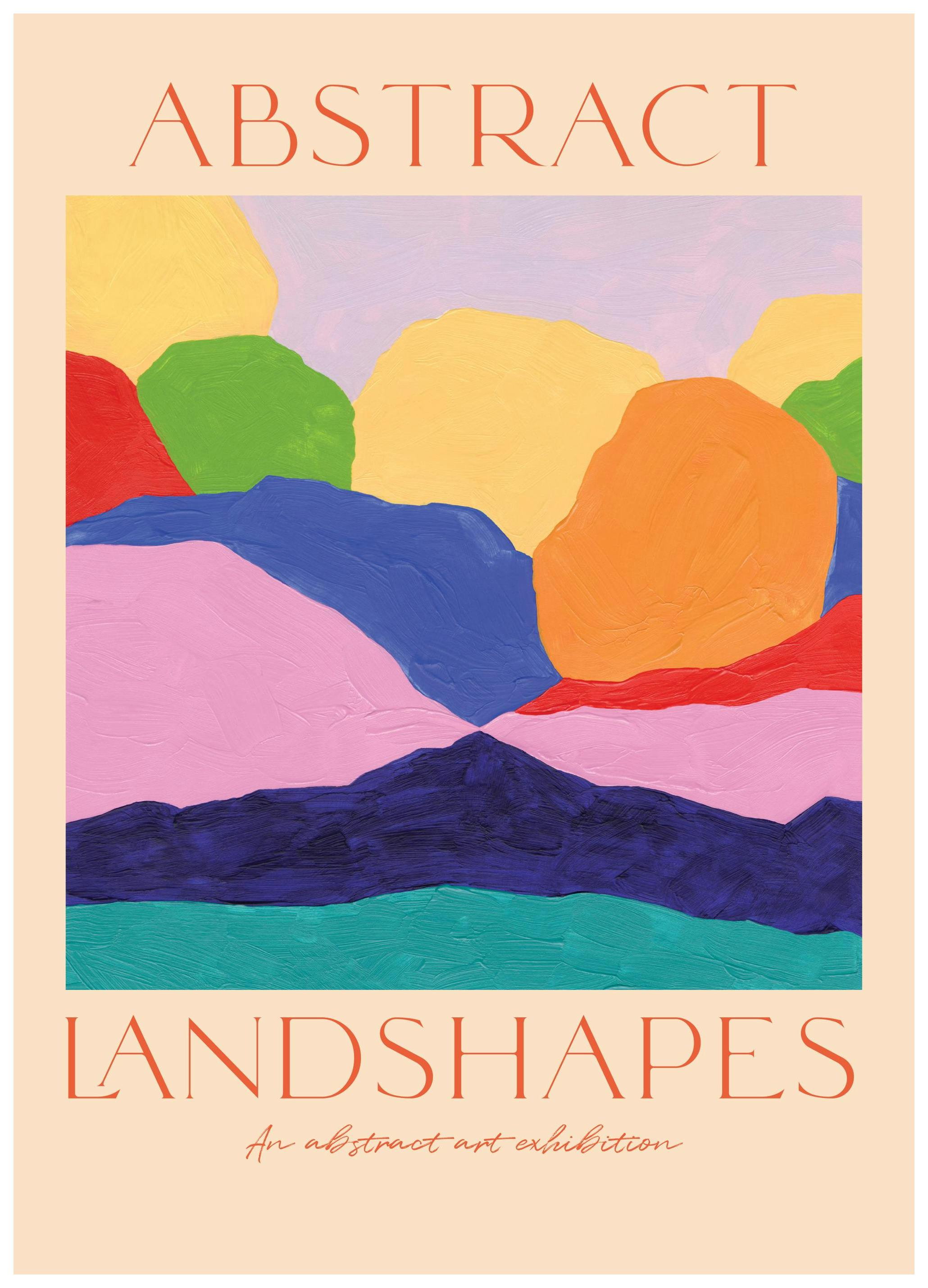 Abstract Landshapes Poster (50x70 cm) - Schilderijen
