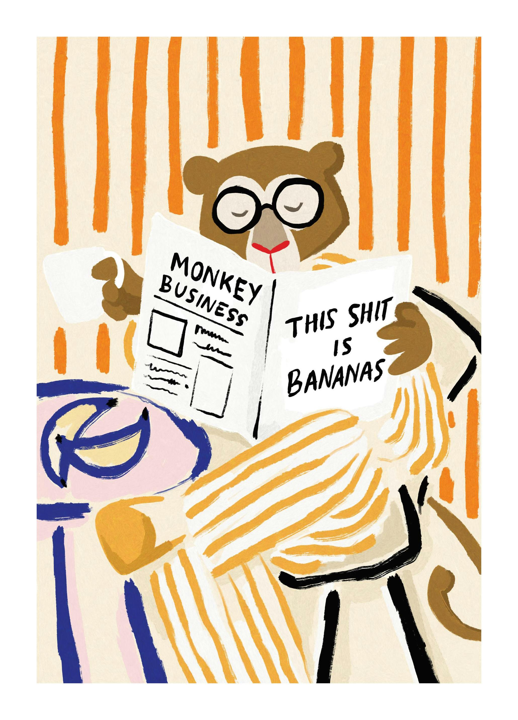 Monkey Business Poster (30x40 cm) - Moderne kunst