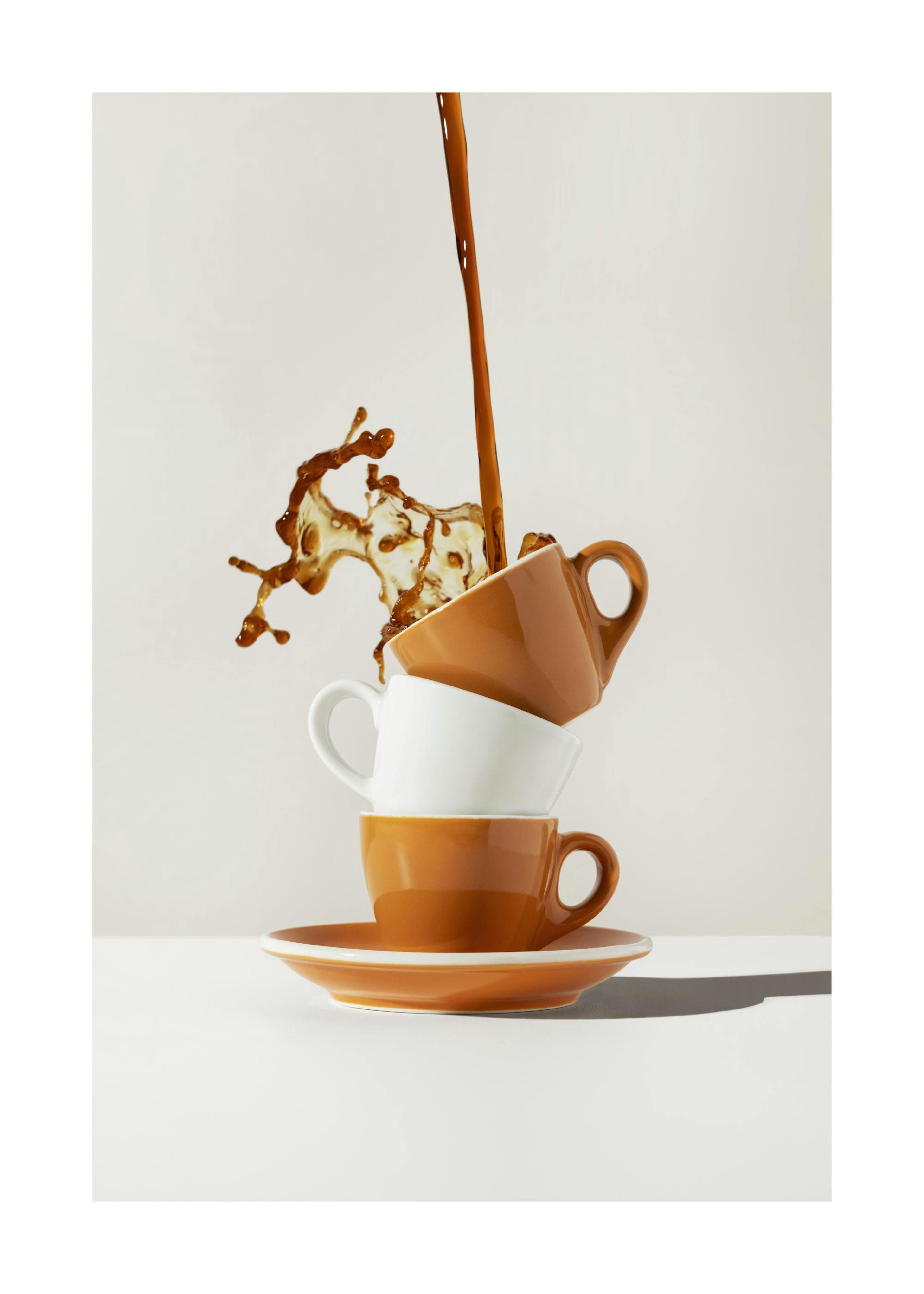 Orange Coffee Cups Print 0