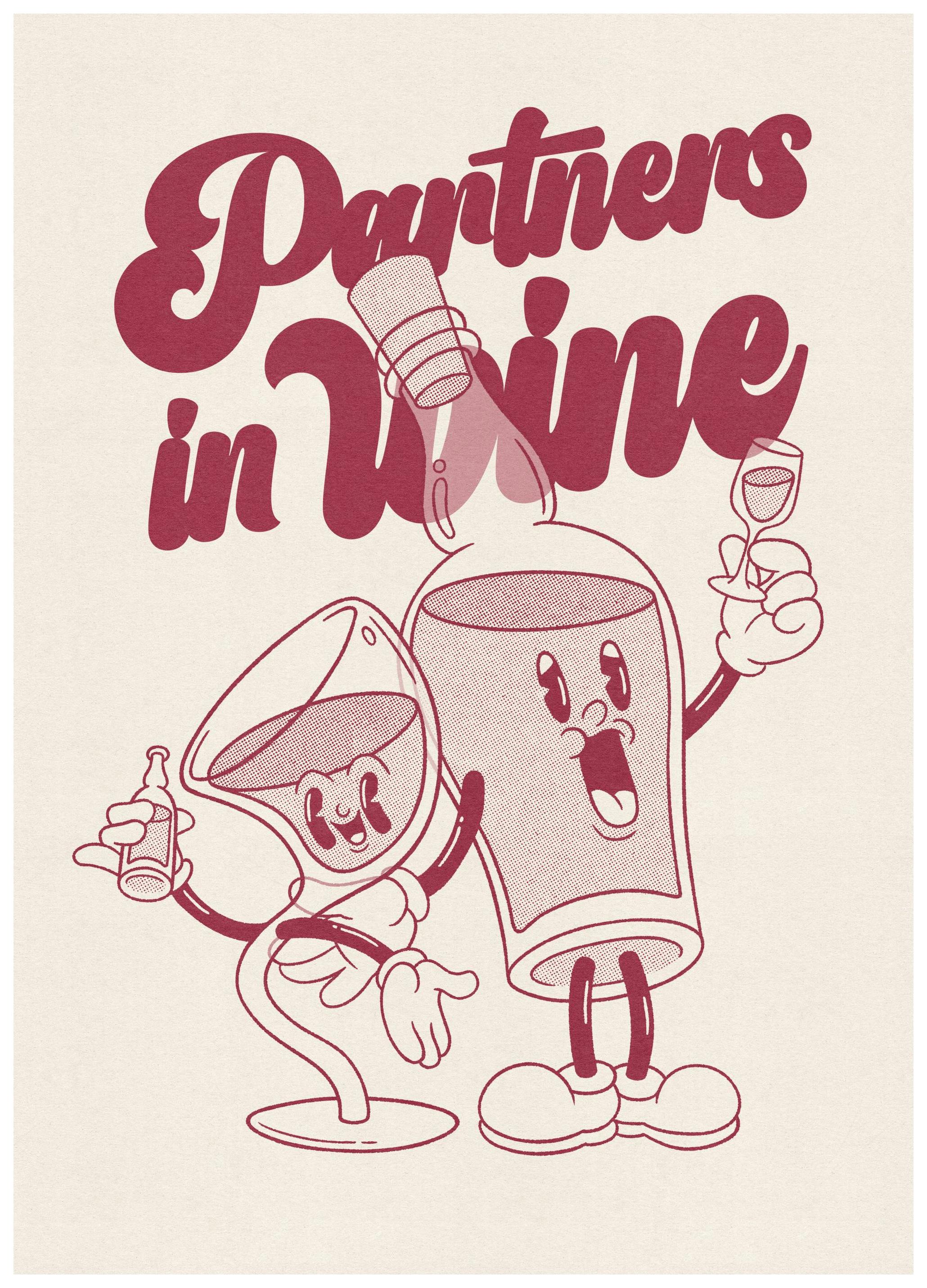 Partners in Wine Print (30x40 cm)- Wine & Cocktails posters