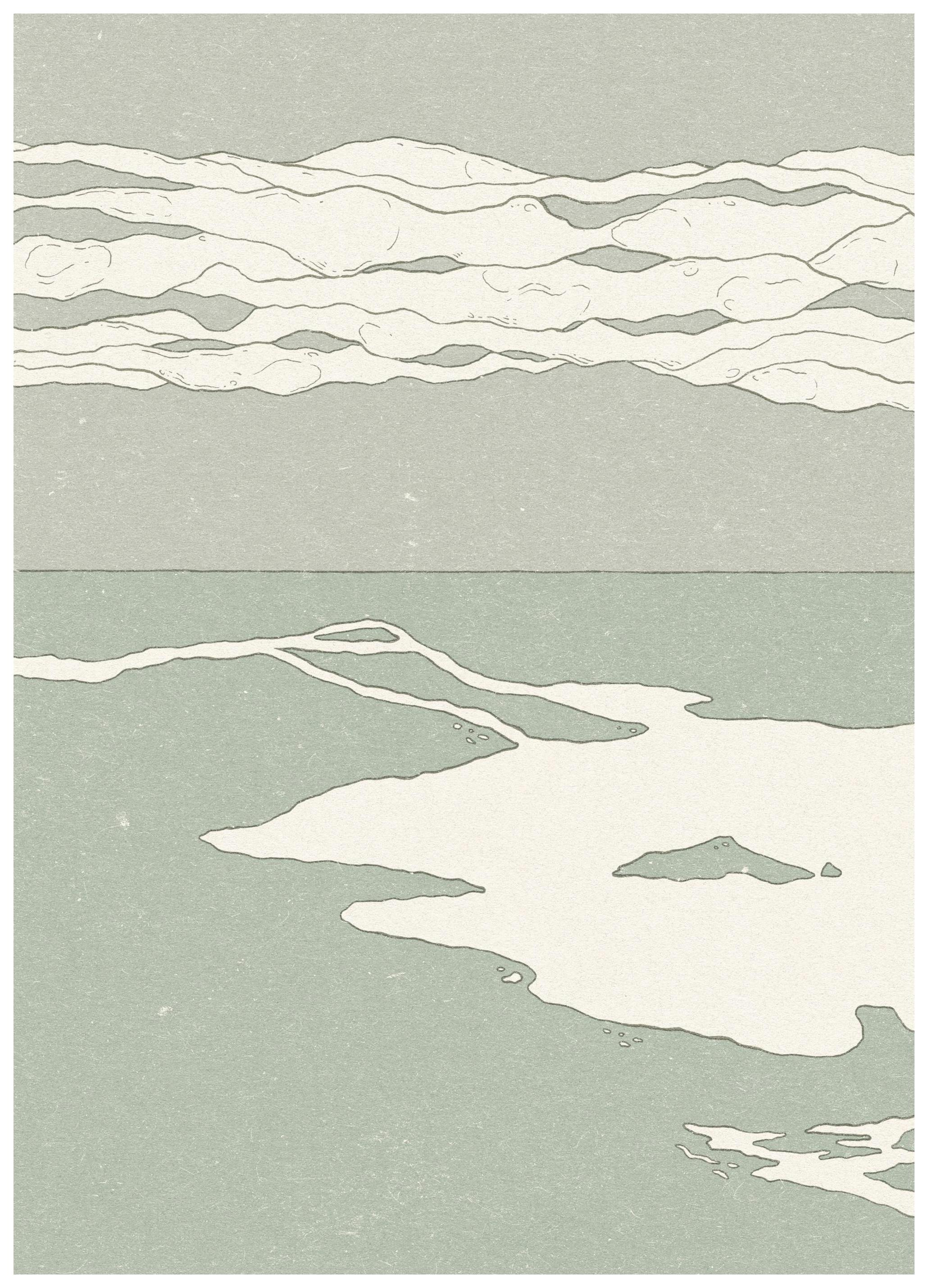 Calm Sea Poster (30x40 cm) - Illustraties