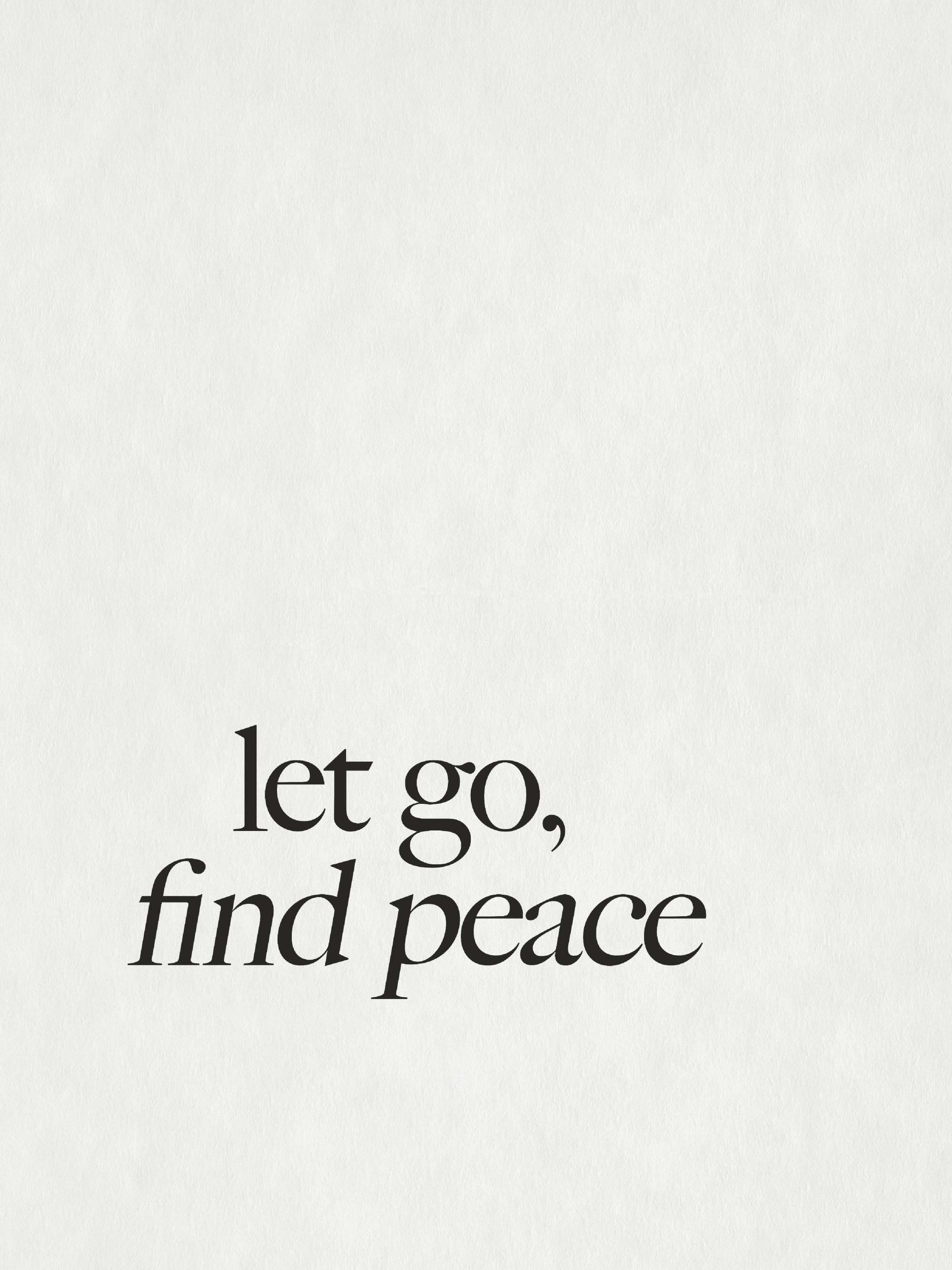 Let Go, Find Peace Print 0