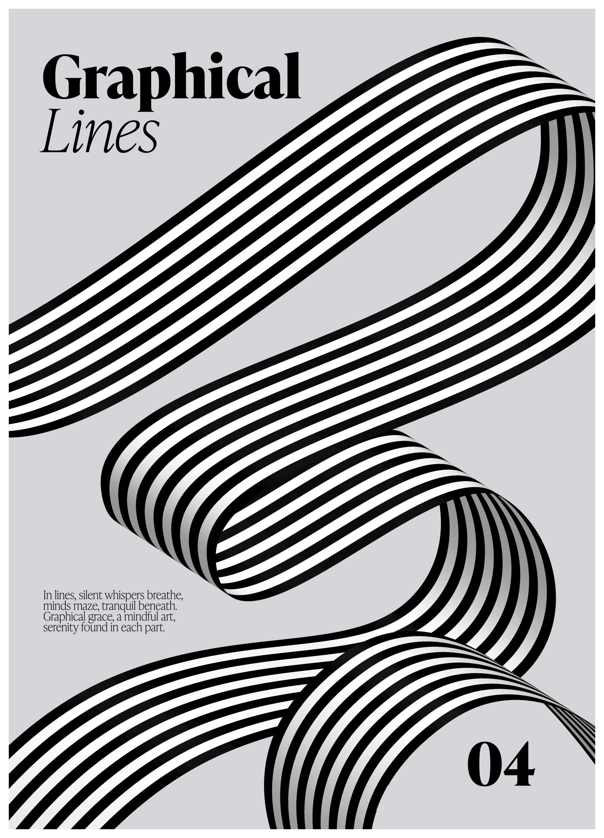 Graphical Lines Poster (30x40 cm) - Grafische posters