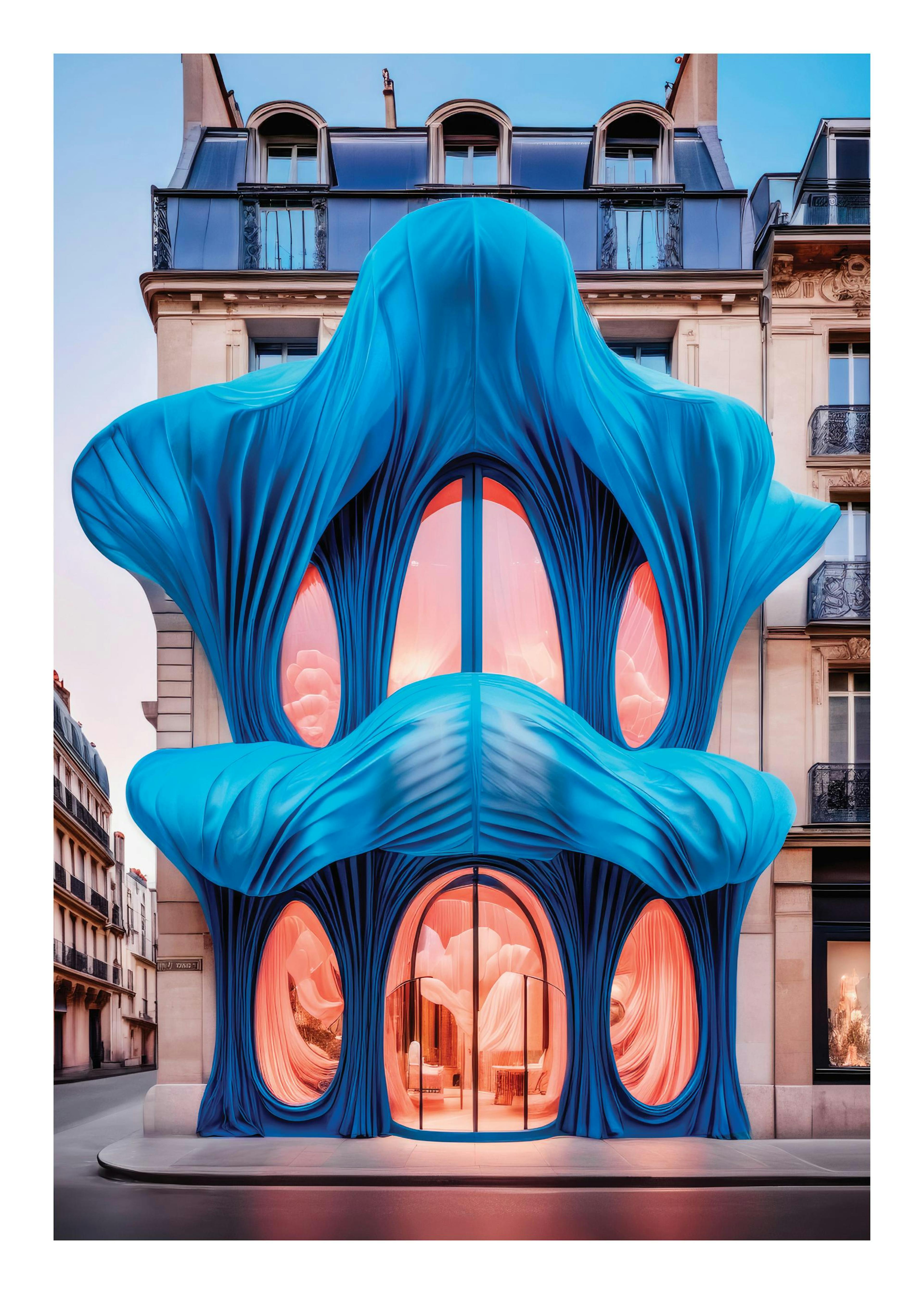 Cerulean Embrace Print 0