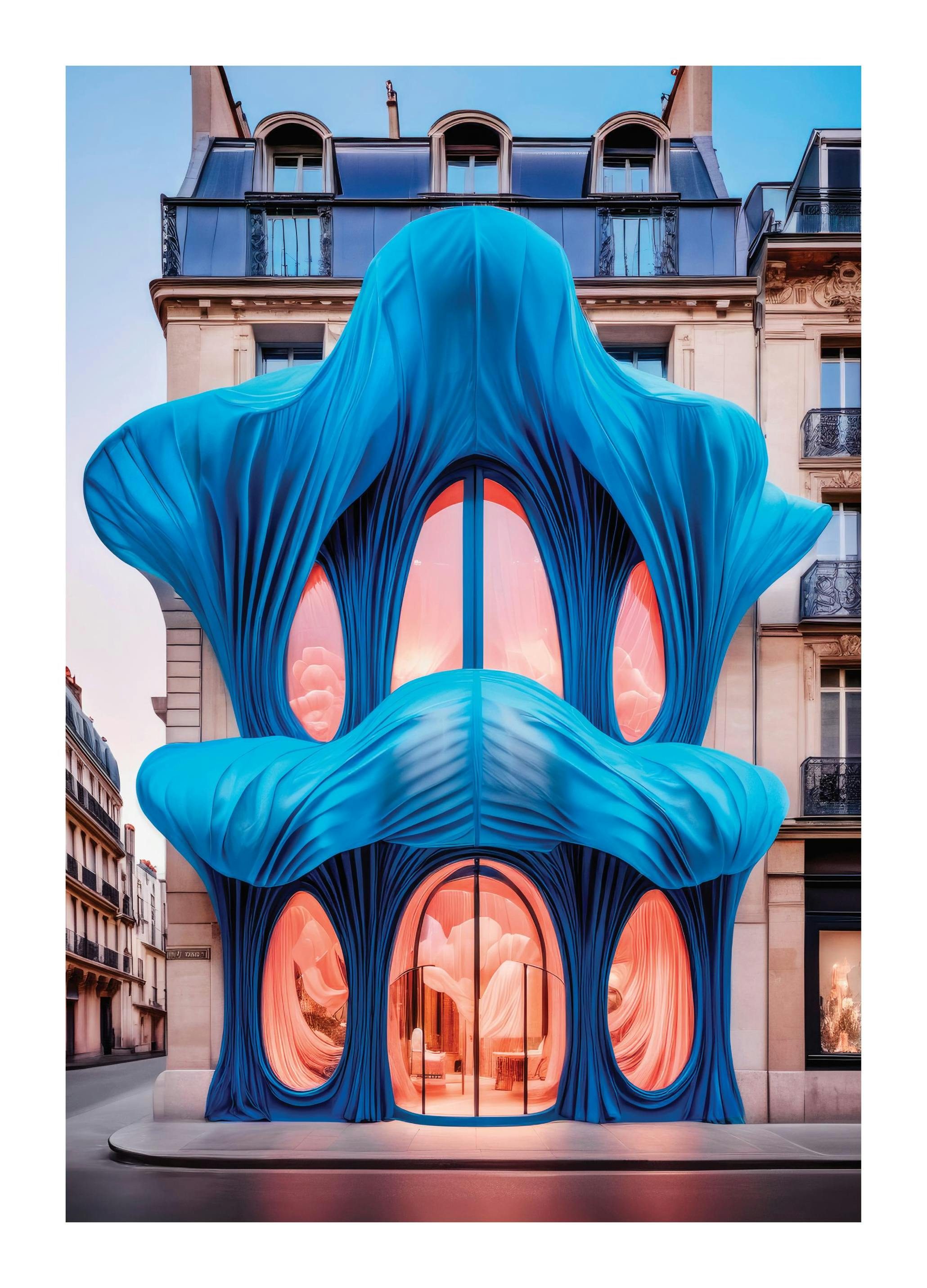 Cerulean Embrace Poster (30x40 cm)- Arte moderna