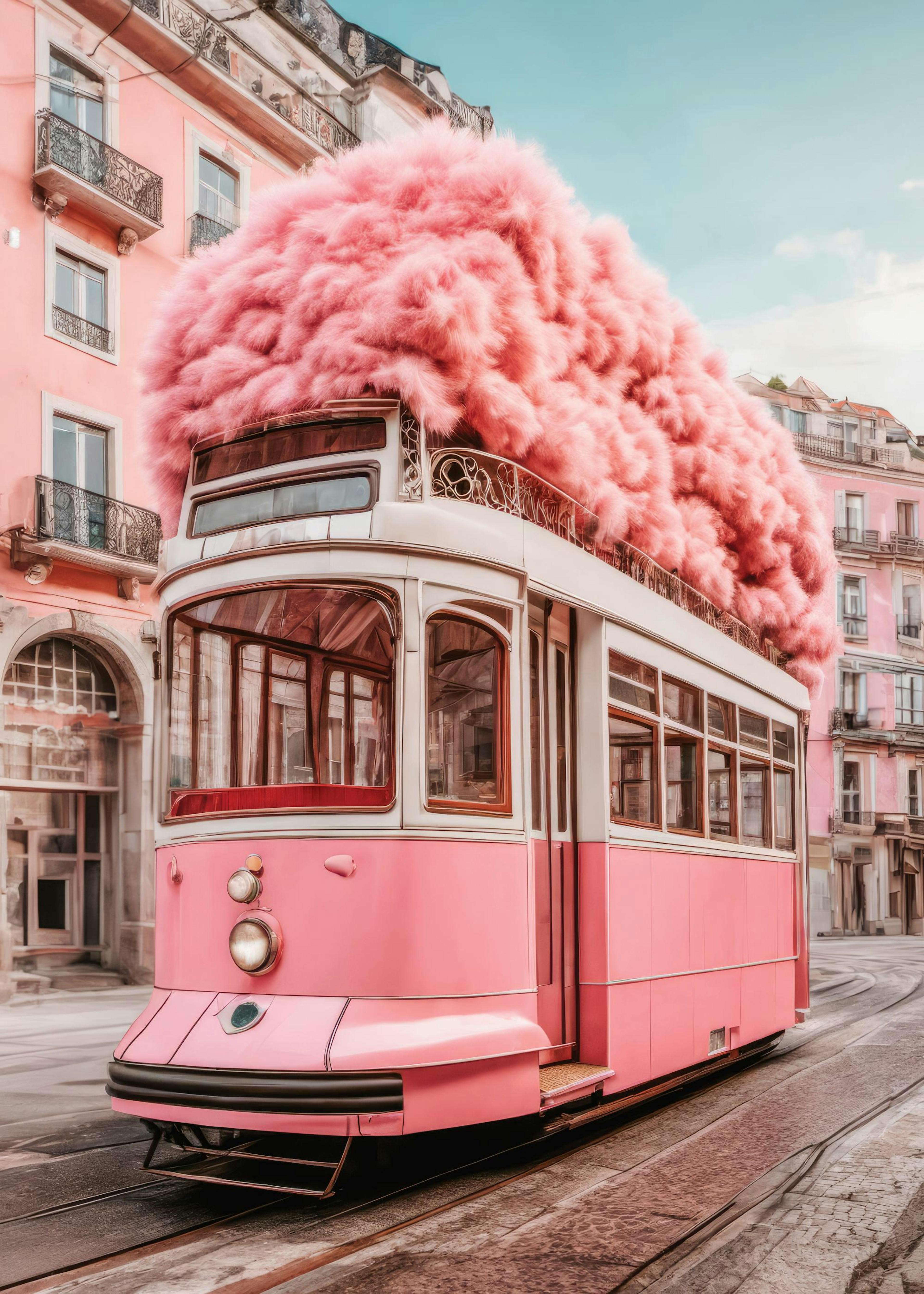 Furry Tram Print 0