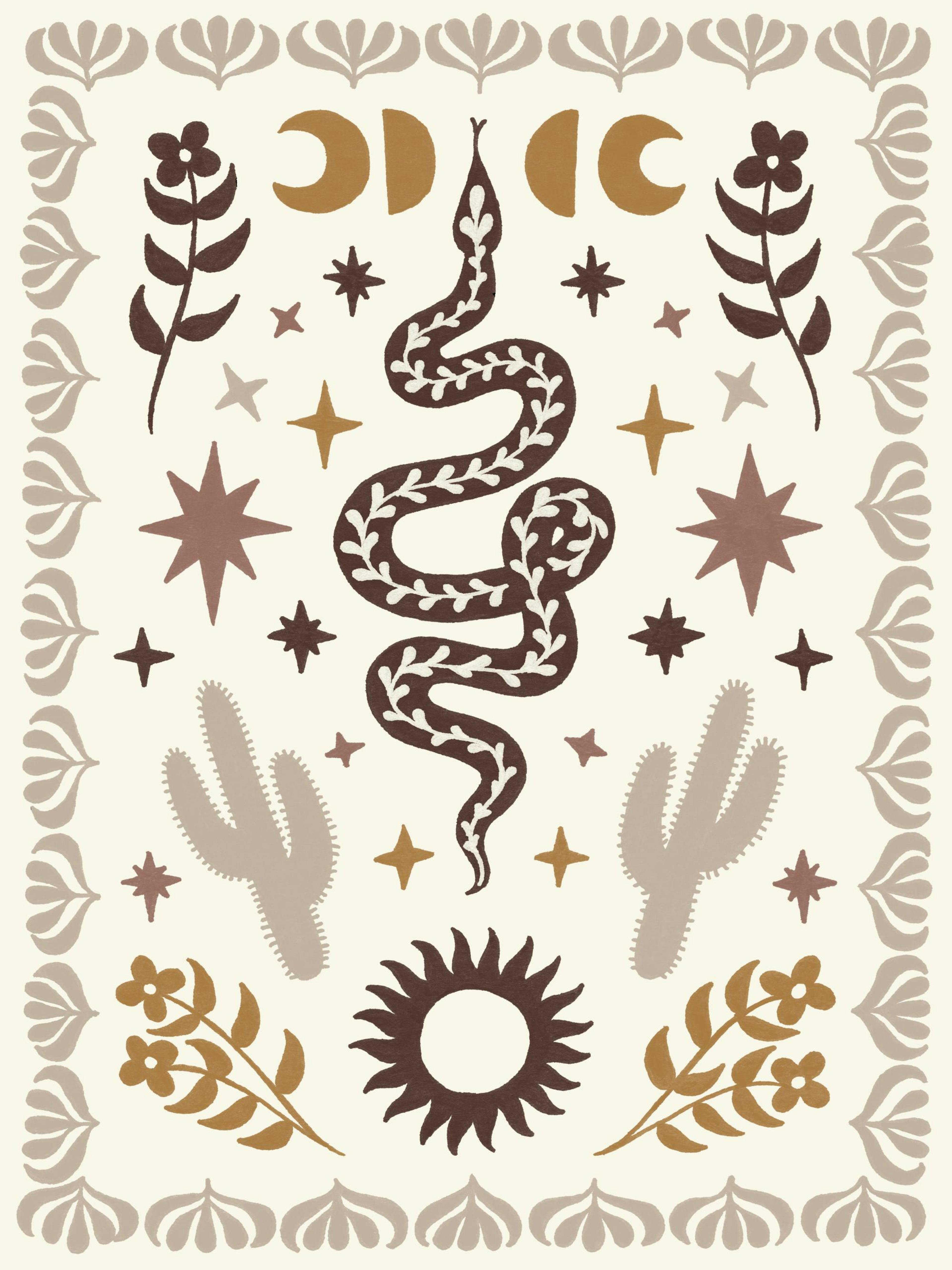 Wild West Snake Print