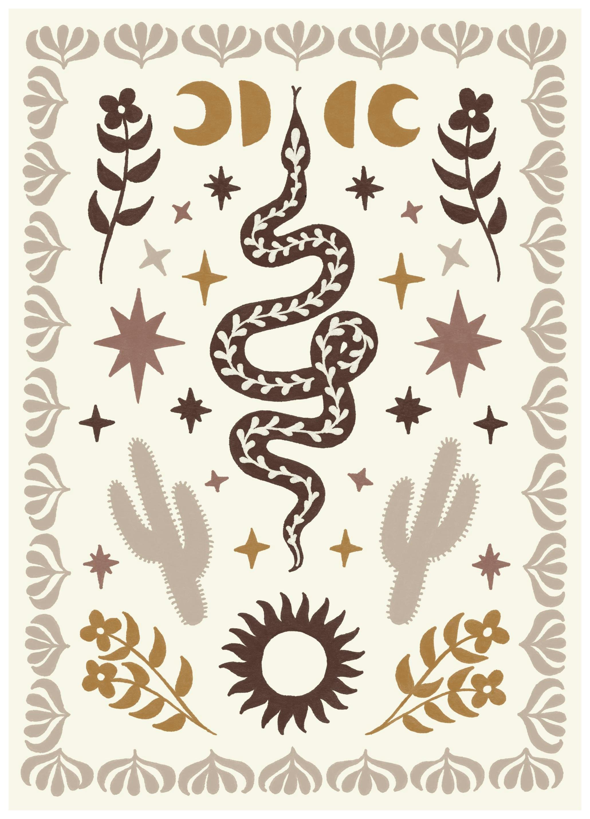 Wild West Snake Poster (50x70 cm)