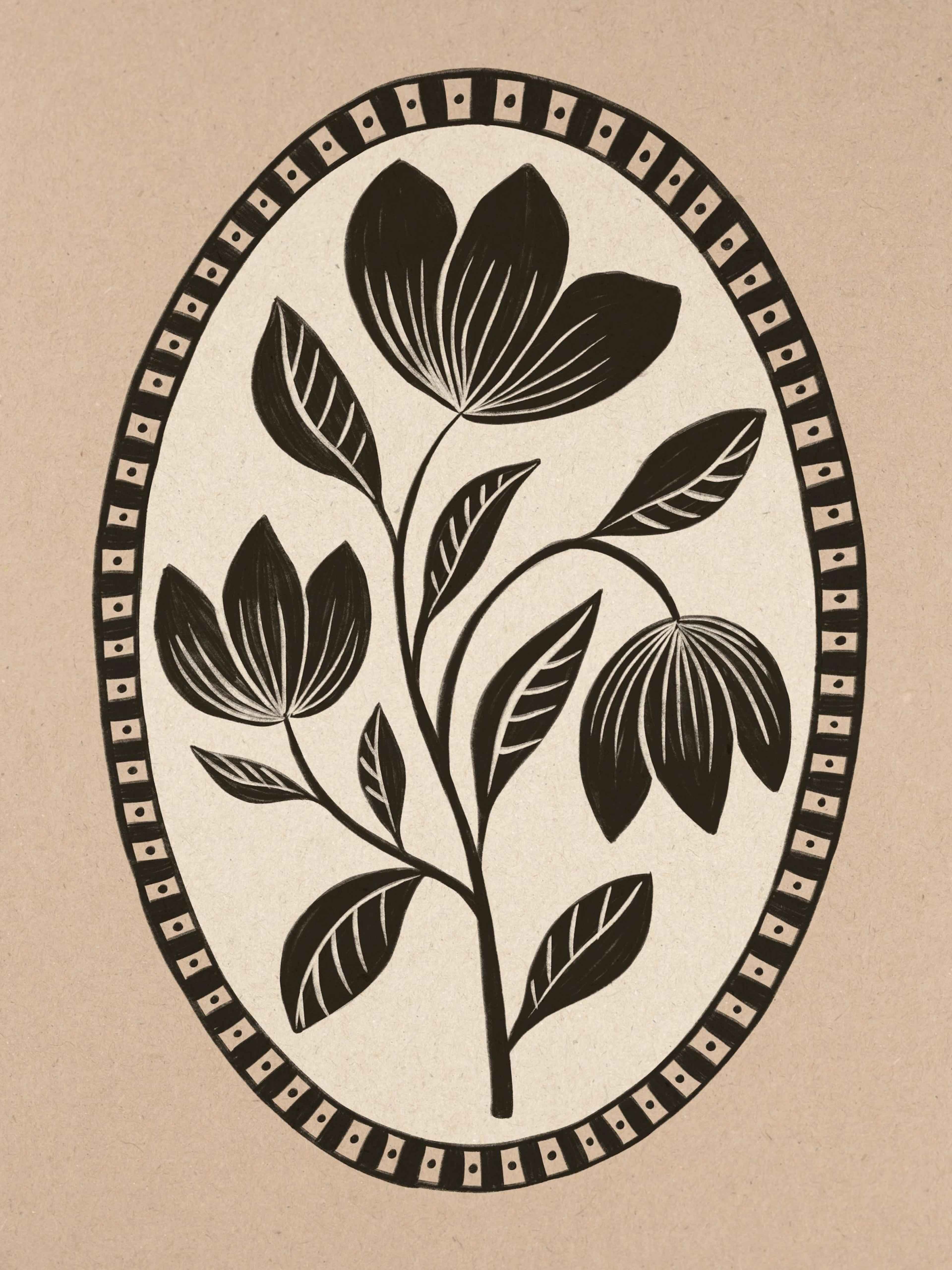 Gothic Flower Print