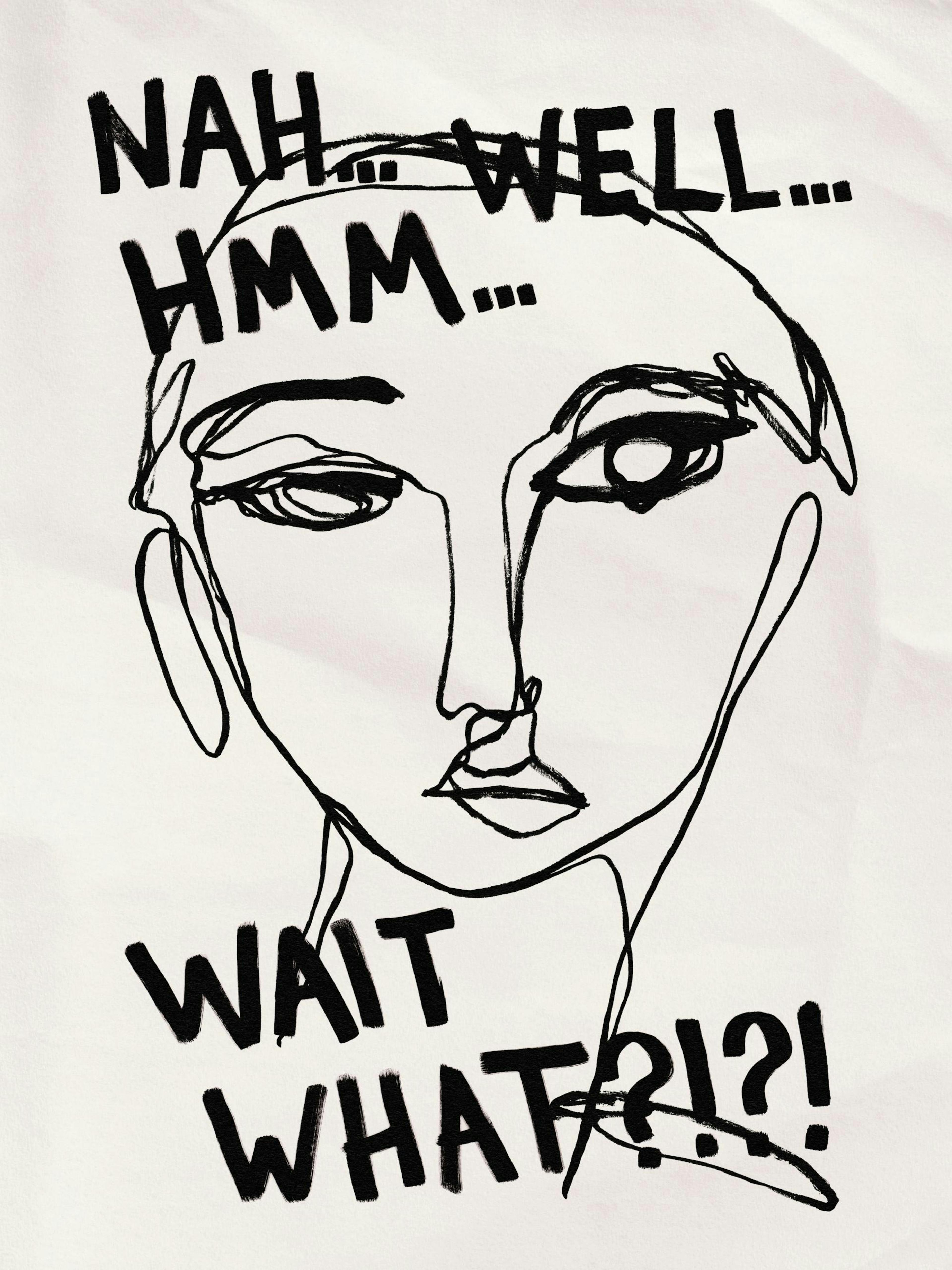 Portrait Sketch No3 Poster