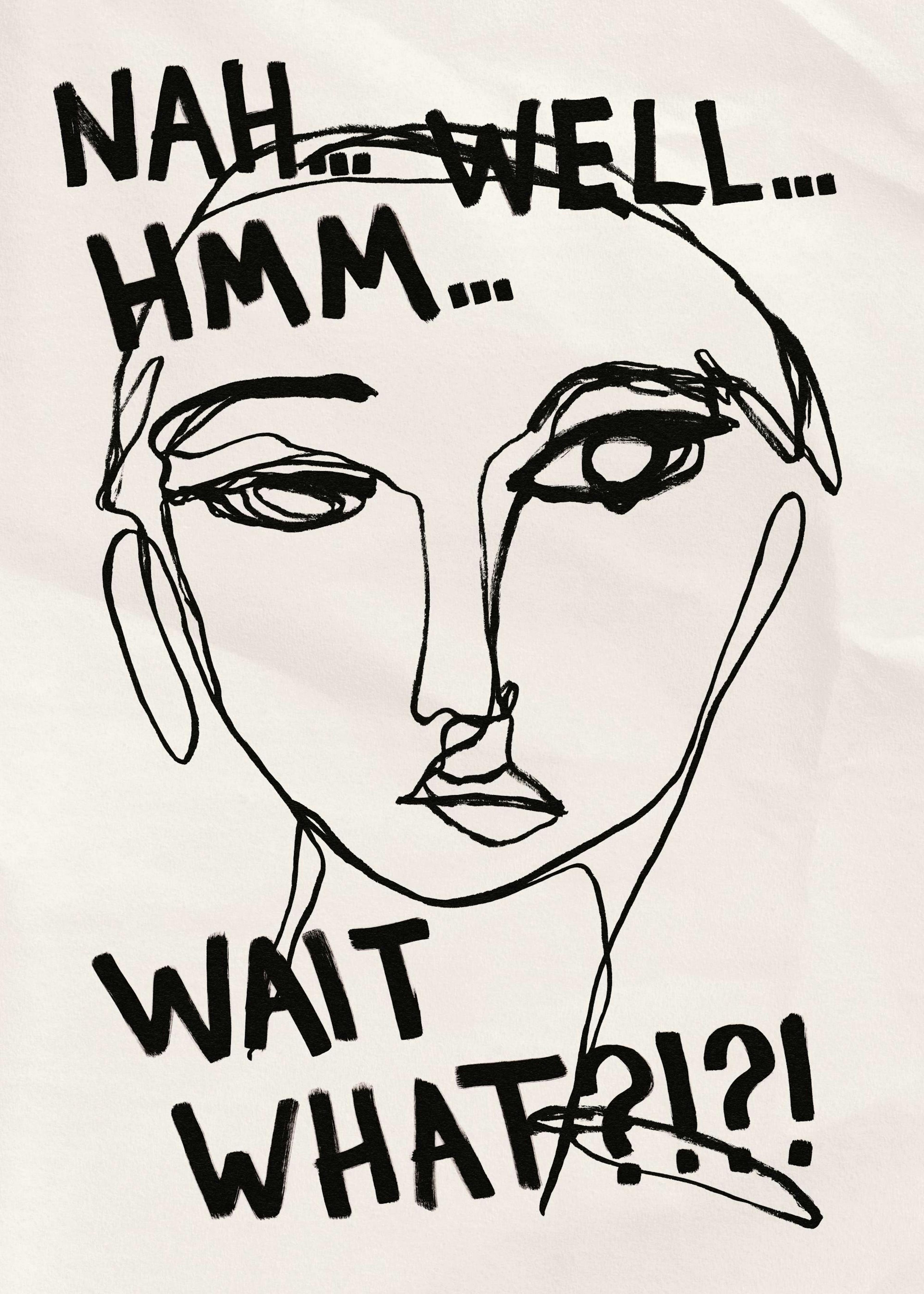 Portrait Sketch No3 Affiche 0