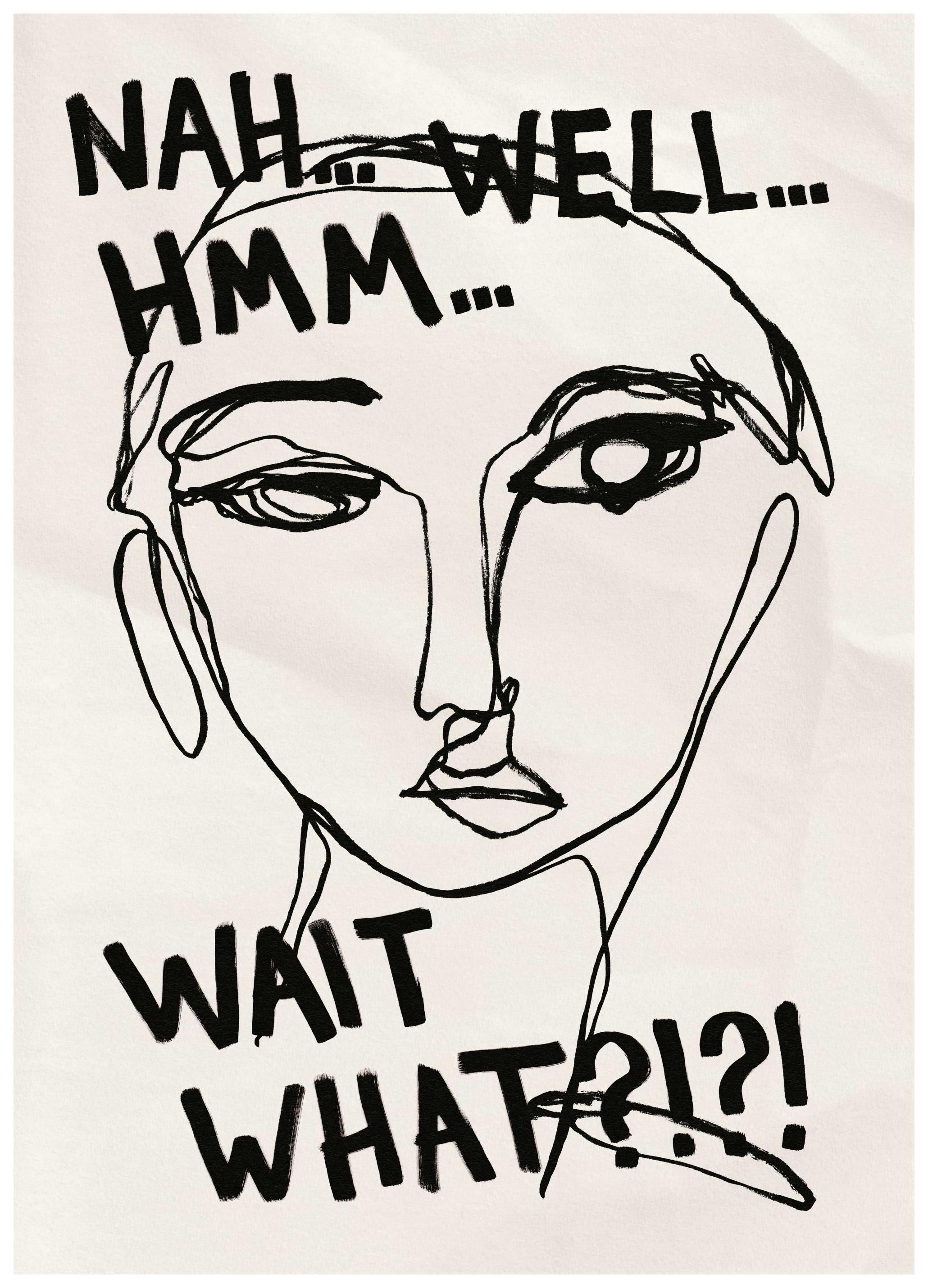 Prints - Portrait Sketch No3 Print (70x100 cm) - Art prints